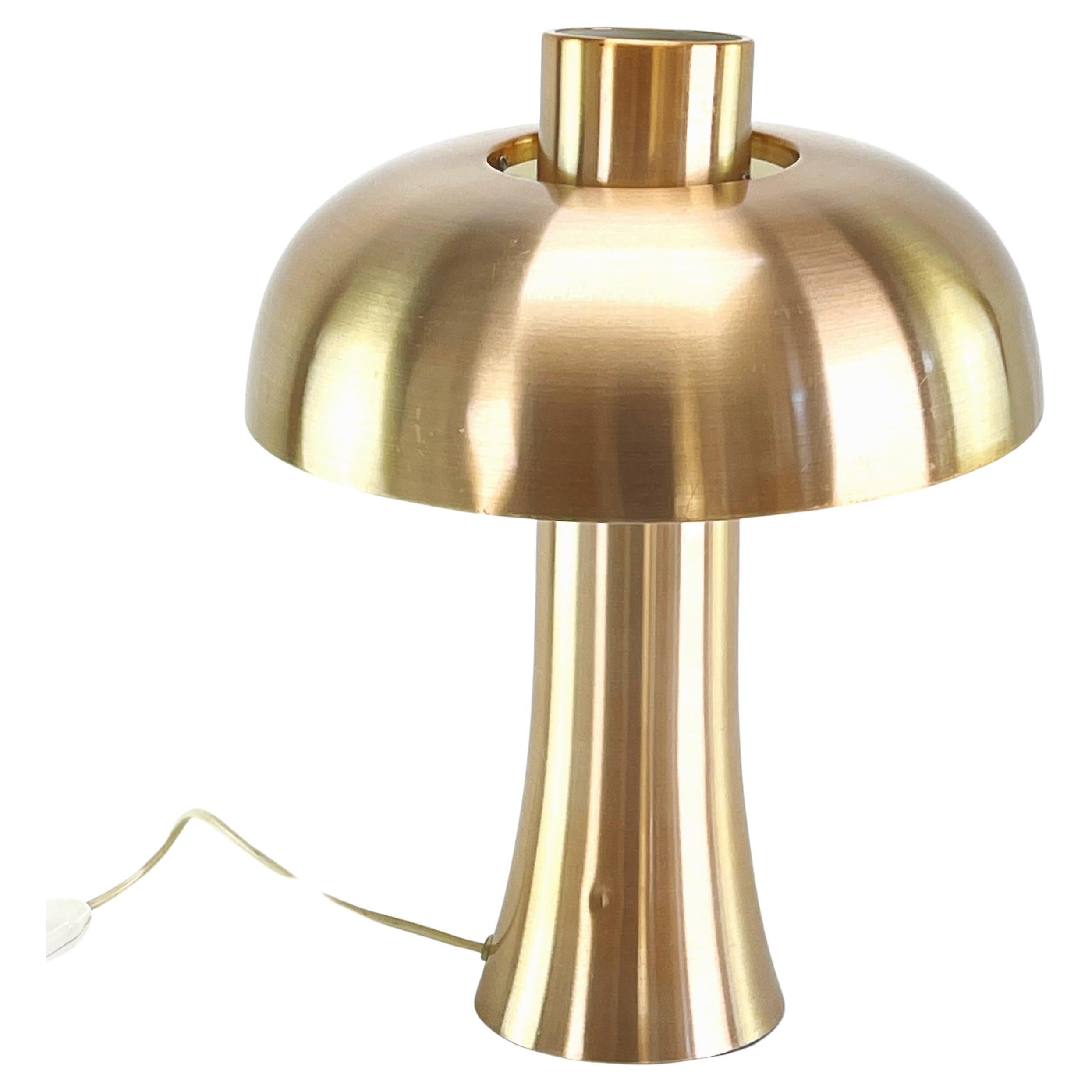 Table Mushroom Lamp, Copper-Coloured by DORIA, 1970s