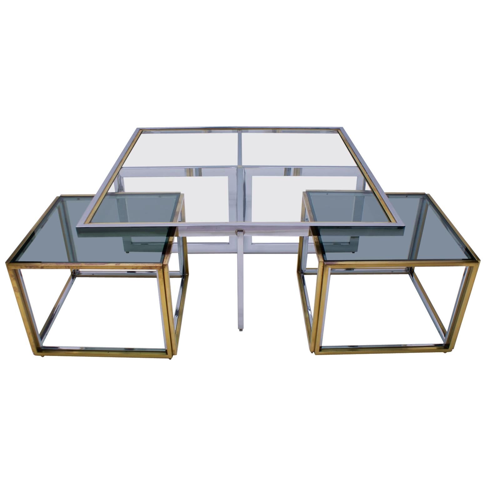 Vintage Table & Nesting Set from Maison Charles, 1970s