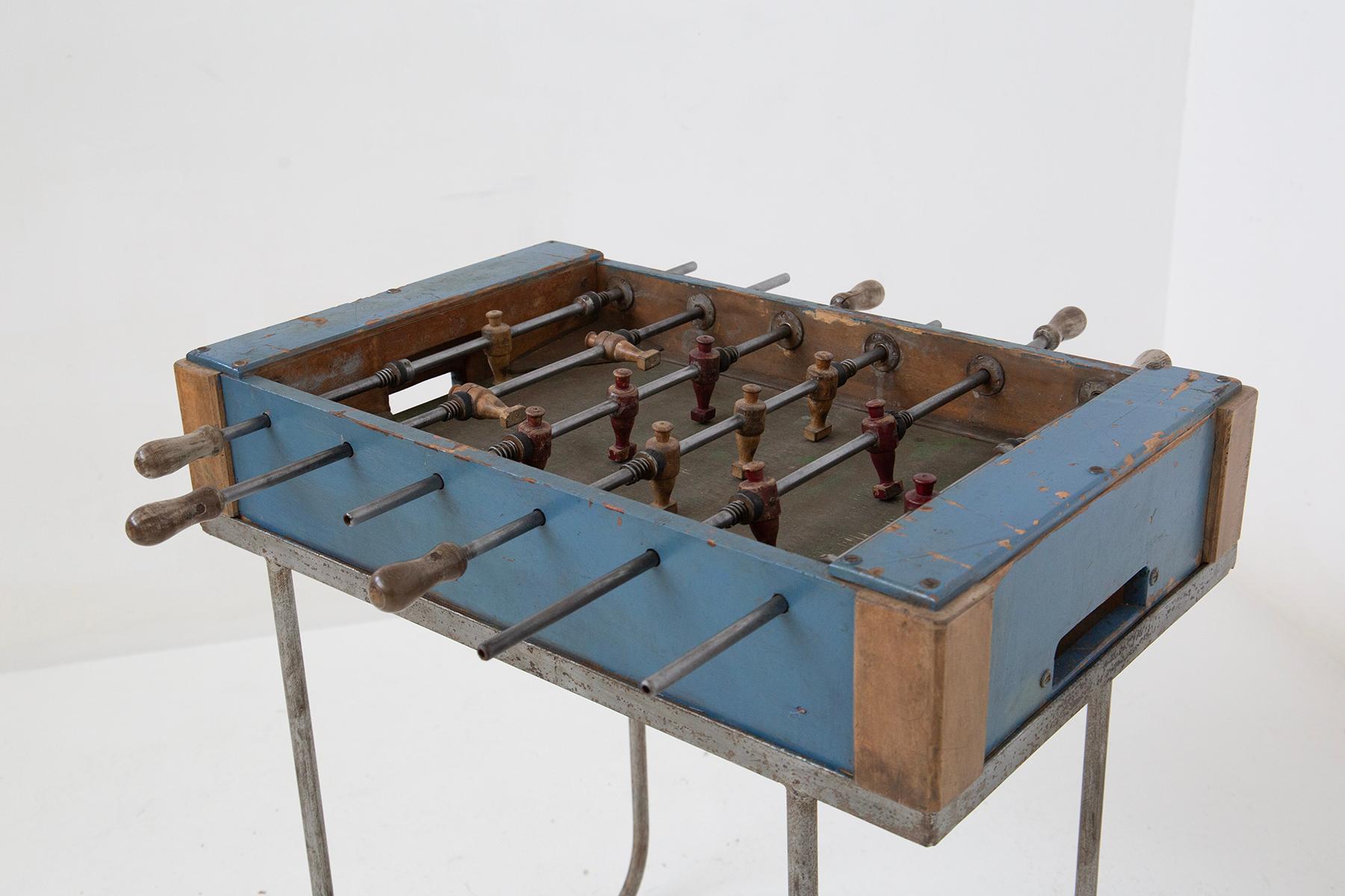 English Italian Vintage Table Soccer With Three Knobs For Sale