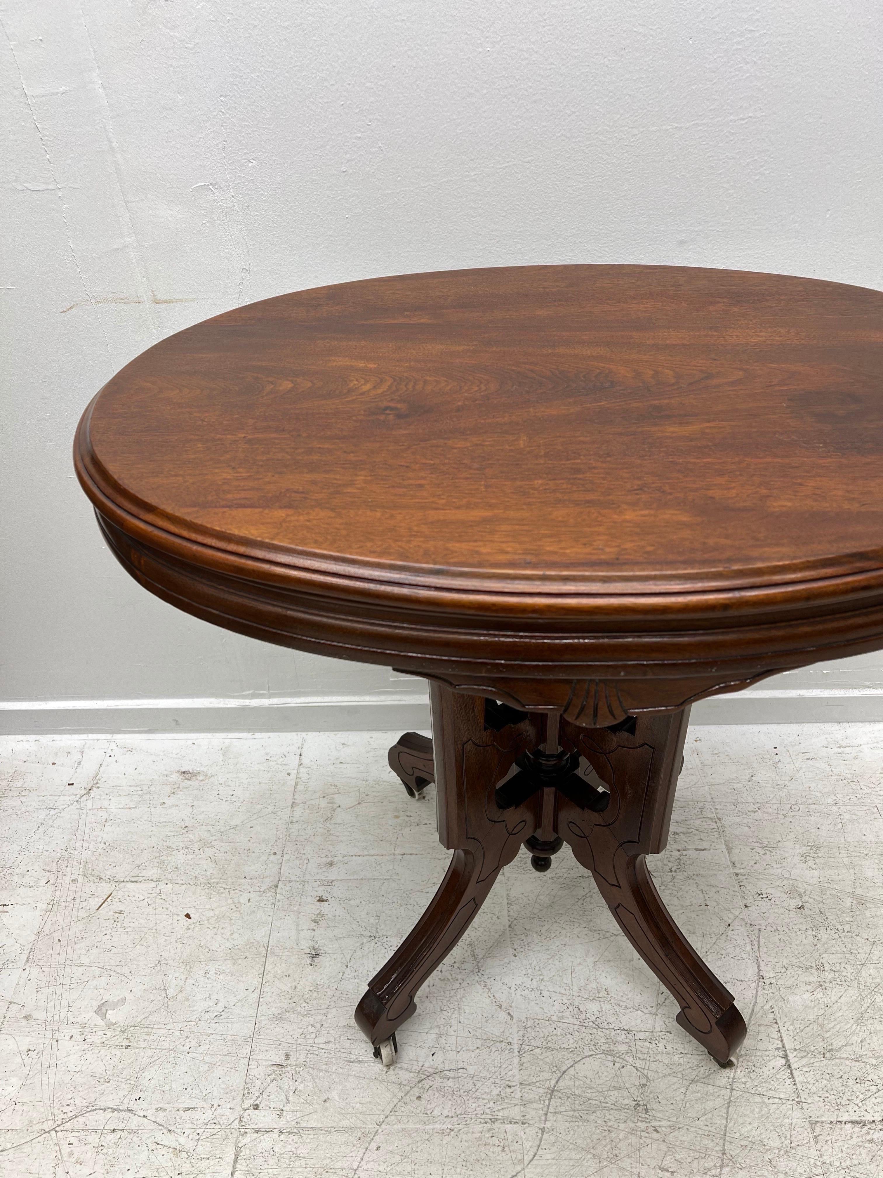 Vintage Table Stand on Casters  In Good Condition For Sale In Seattle, WA