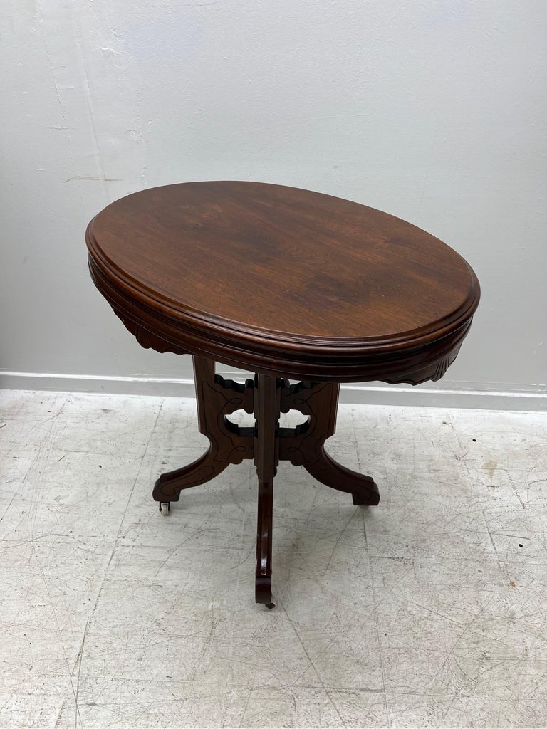 Vintage Table Stand on Casters For Sale at 1stDibs