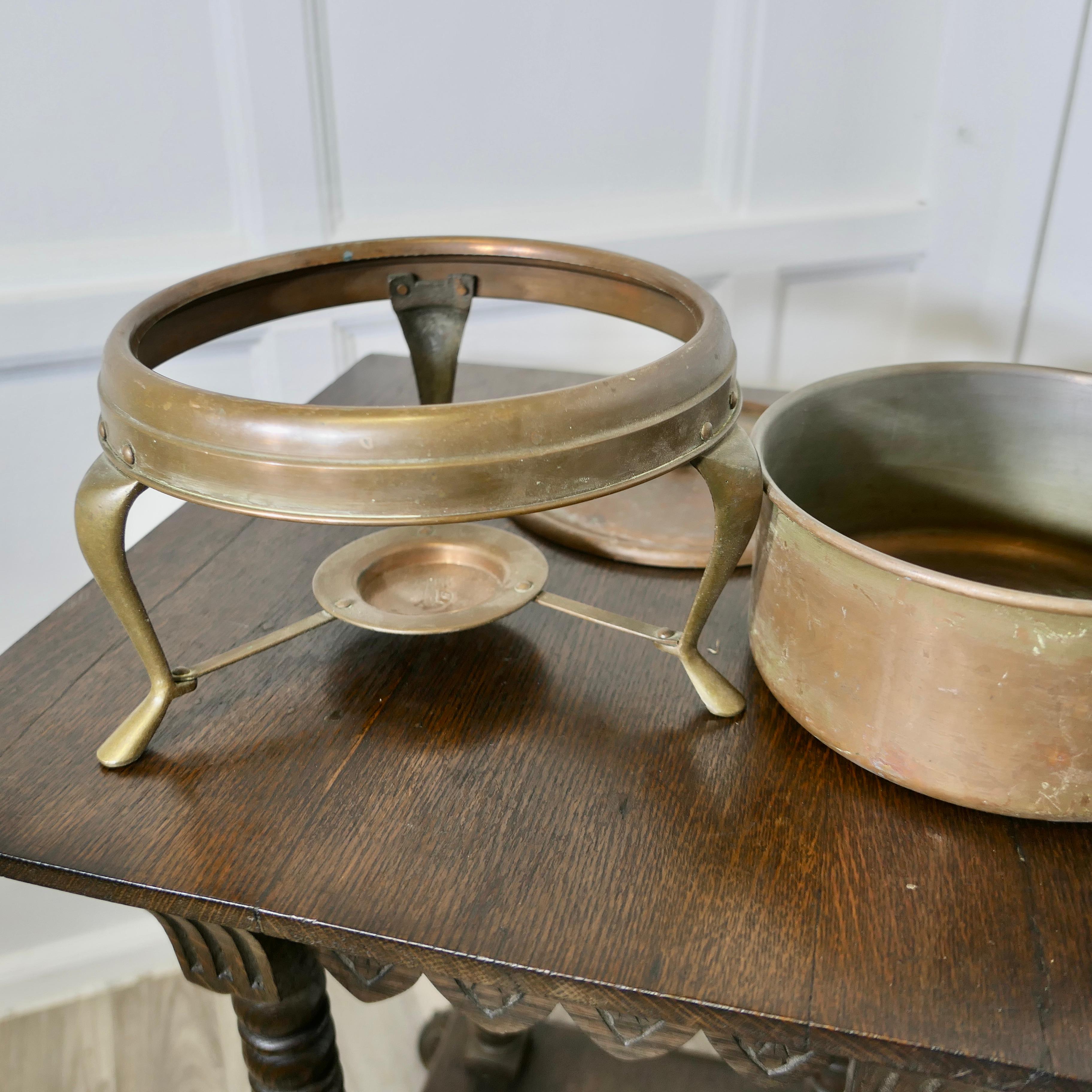 Piano da tavolo vintage Nader Copper Bain Marie   Bain Marie in rame Nader vintage In condizioni buone in vendita a Godshill, Isle of Wight