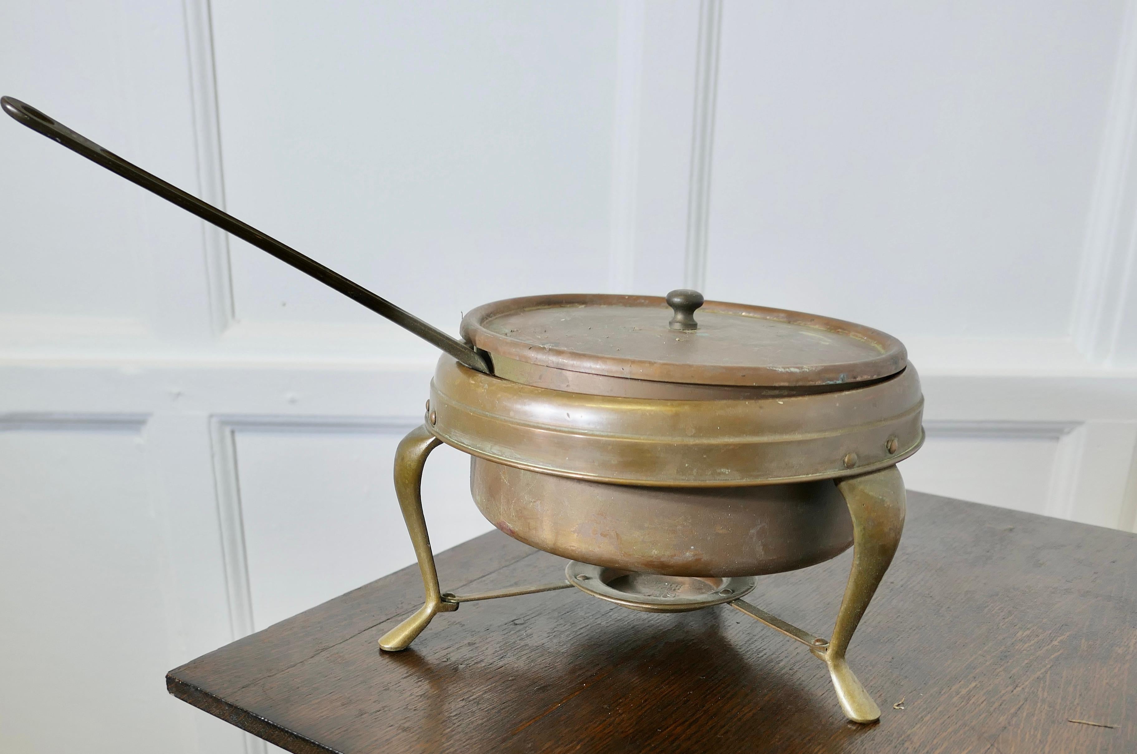 Rame Piano da tavolo vintage Nader Copper Bain Marie   Bain Marie in rame Nader vintage in vendita