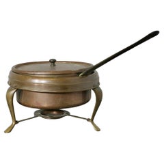 Vintage Table Top Nader Copper Bain Marie   Vintage Nader copper Bain Marie