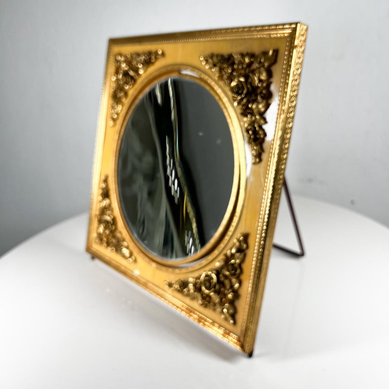 Vintage Table Vanity Mirror French Ornamentation Style of Fred K Loeser For Sale at 1stDibs