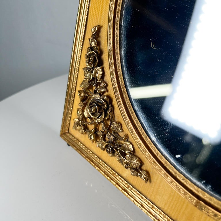 Vintage Table Vanity Mirror French Ornamentation Style of Fred K Loeser For Sale at 1stDibs