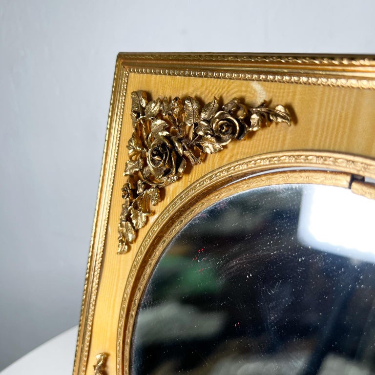 Vintage Table Vanity Mirror French Ornamentation Style of Fred K Loeser For Sale at 1stDibs