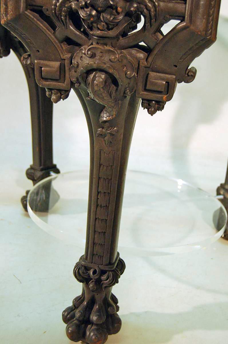 Renaissance Revival Vintage Table with Claw Base For Sale