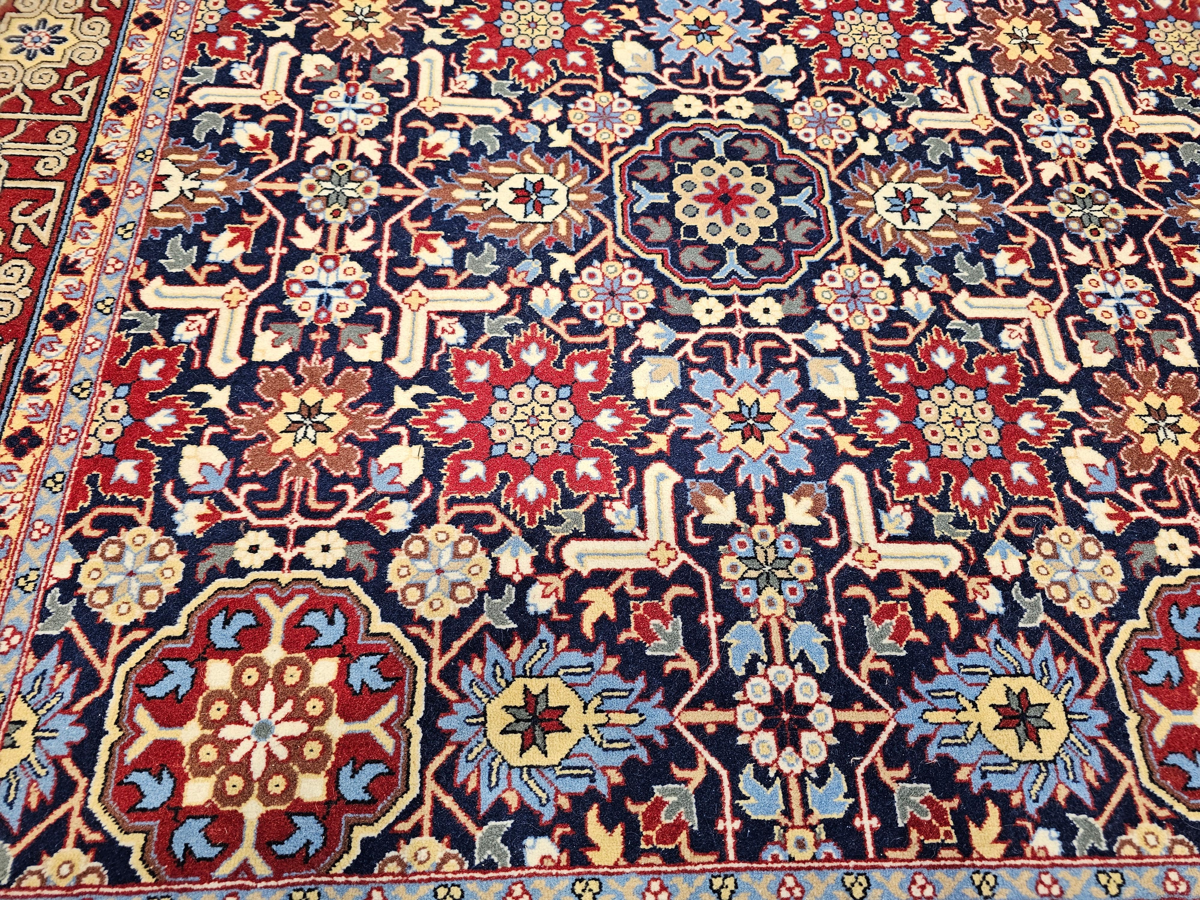 Persischer Täbris-Teppich in Zimmergröße aus Allover Afshan mit geometrischem Muster, Vintage im Angebot 4