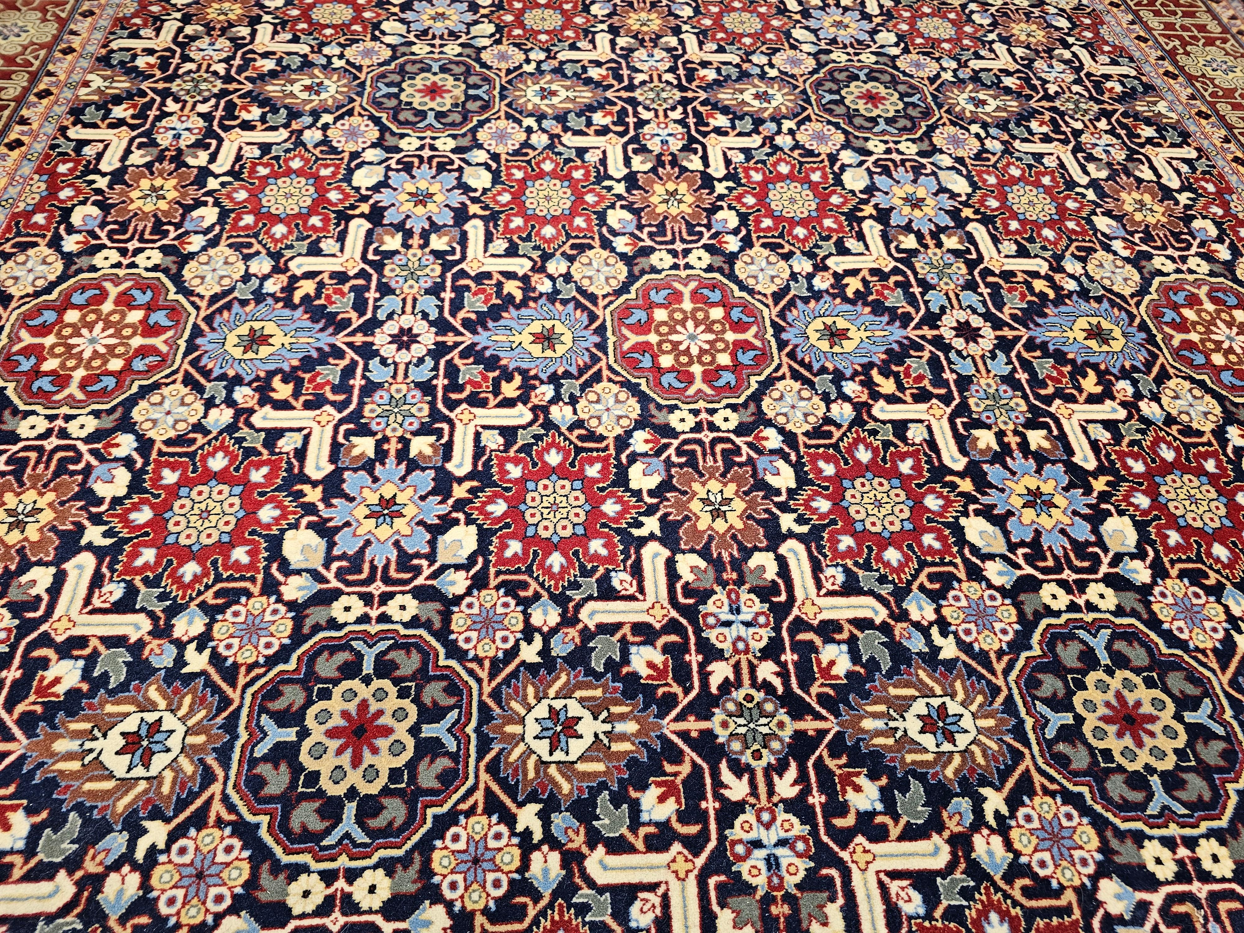 Persischer Täbris-Teppich in Zimmergröße aus Allover Afshan mit geometrischem Muster, Vintage im Angebot 5