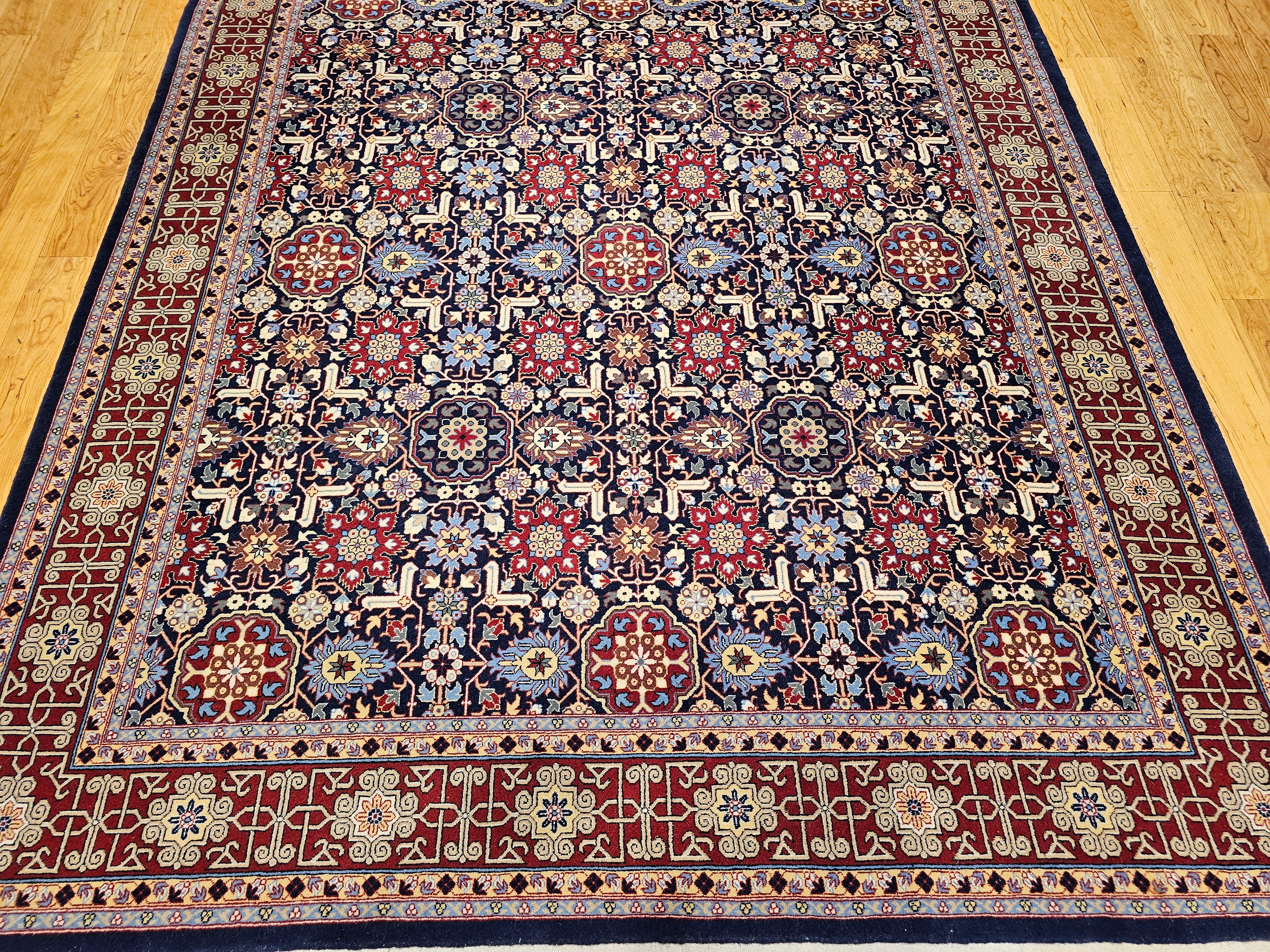 Persischer Täbris-Teppich in Zimmergröße aus Allover Afshan mit geometrischem Muster, Vintage (Handgewebt) im Angebot