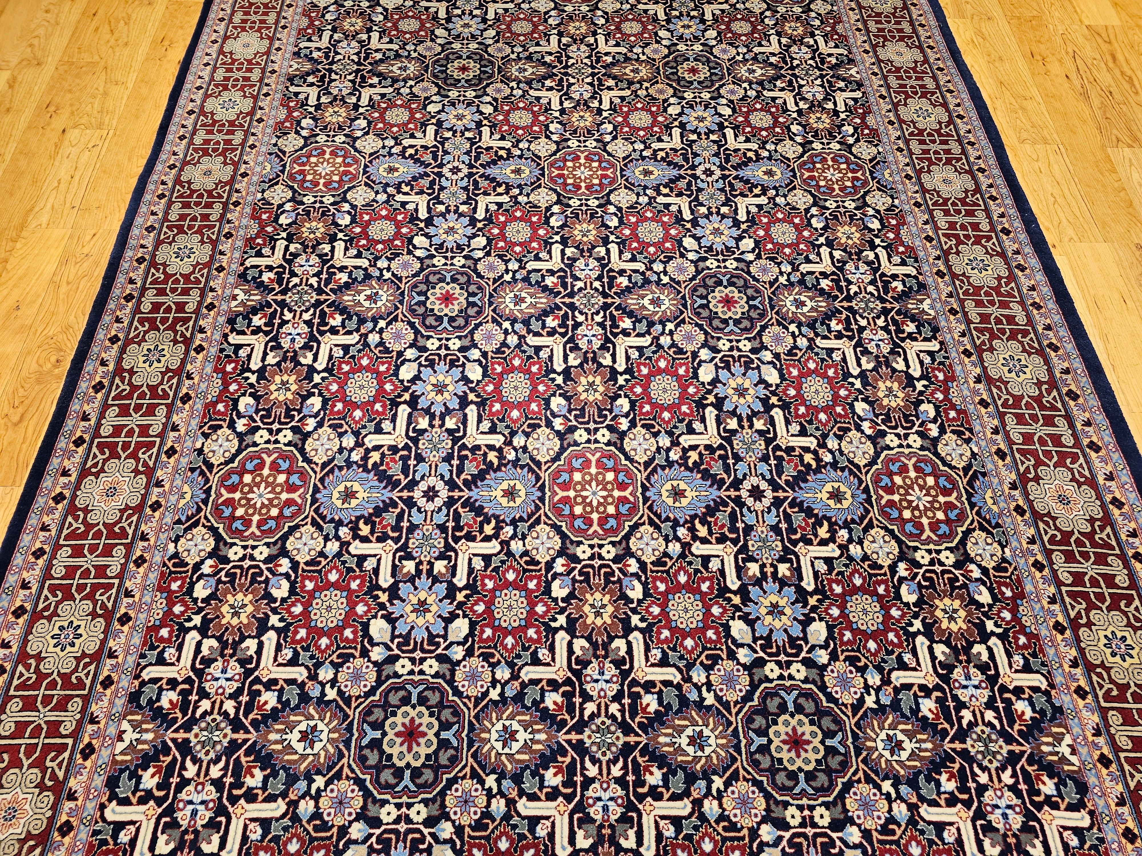 Persischer Täbris-Teppich in Zimmergröße aus Allover Afshan mit geometrischem Muster, Vintage (20. Jahrhundert) im Angebot