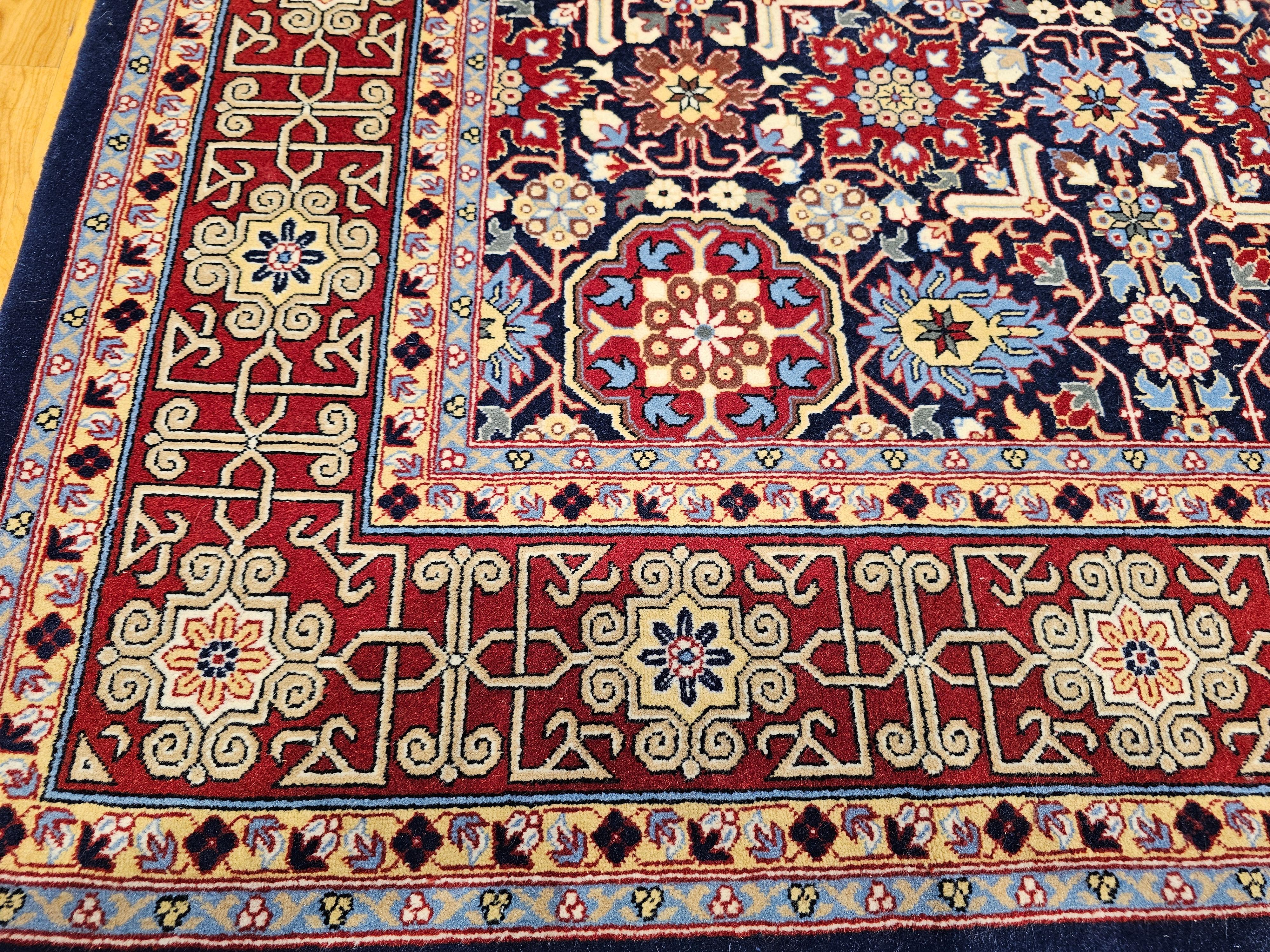 Persischer Täbris-Teppich in Zimmergröße aus Allover Afshan mit geometrischem Muster, Vintage im Angebot 3