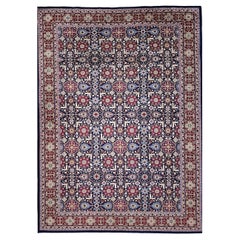 Vintage Persian Tabriz Room Size Rug in Allover Afshan Geometric Pattern