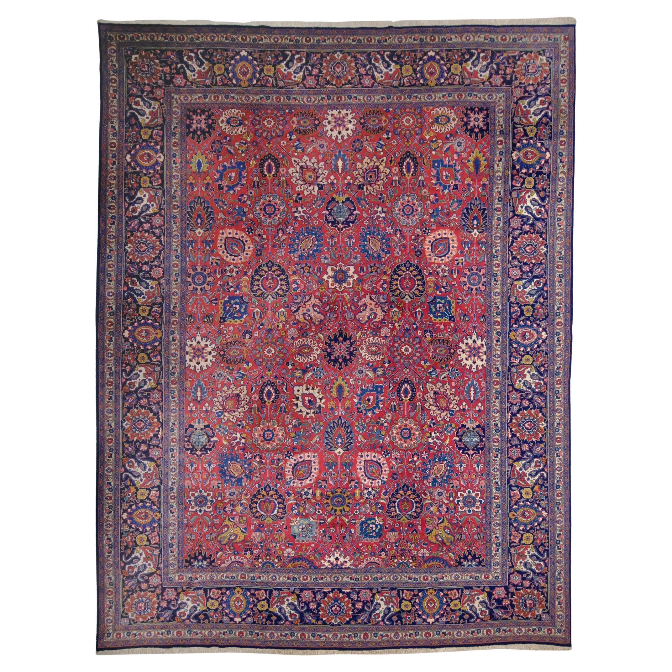 Vintage Tabriz Carpet - 20th Century