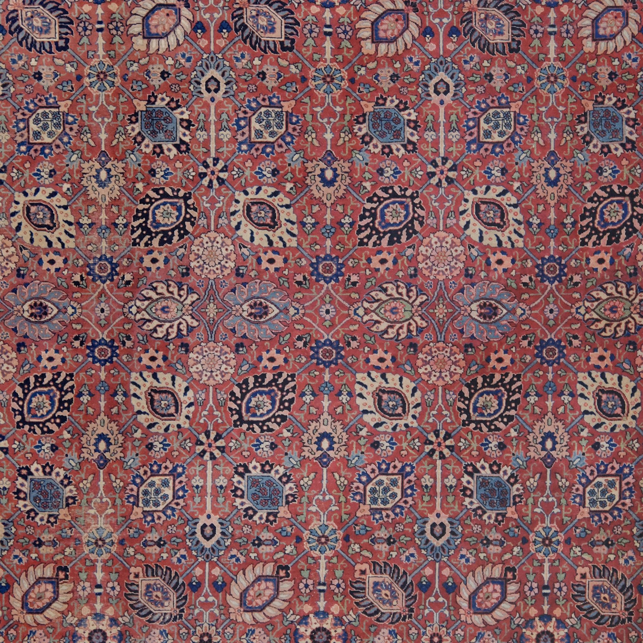Persian Vintage Tabriz Carpet - Early 20th Century Tabriz Carpet For Sale