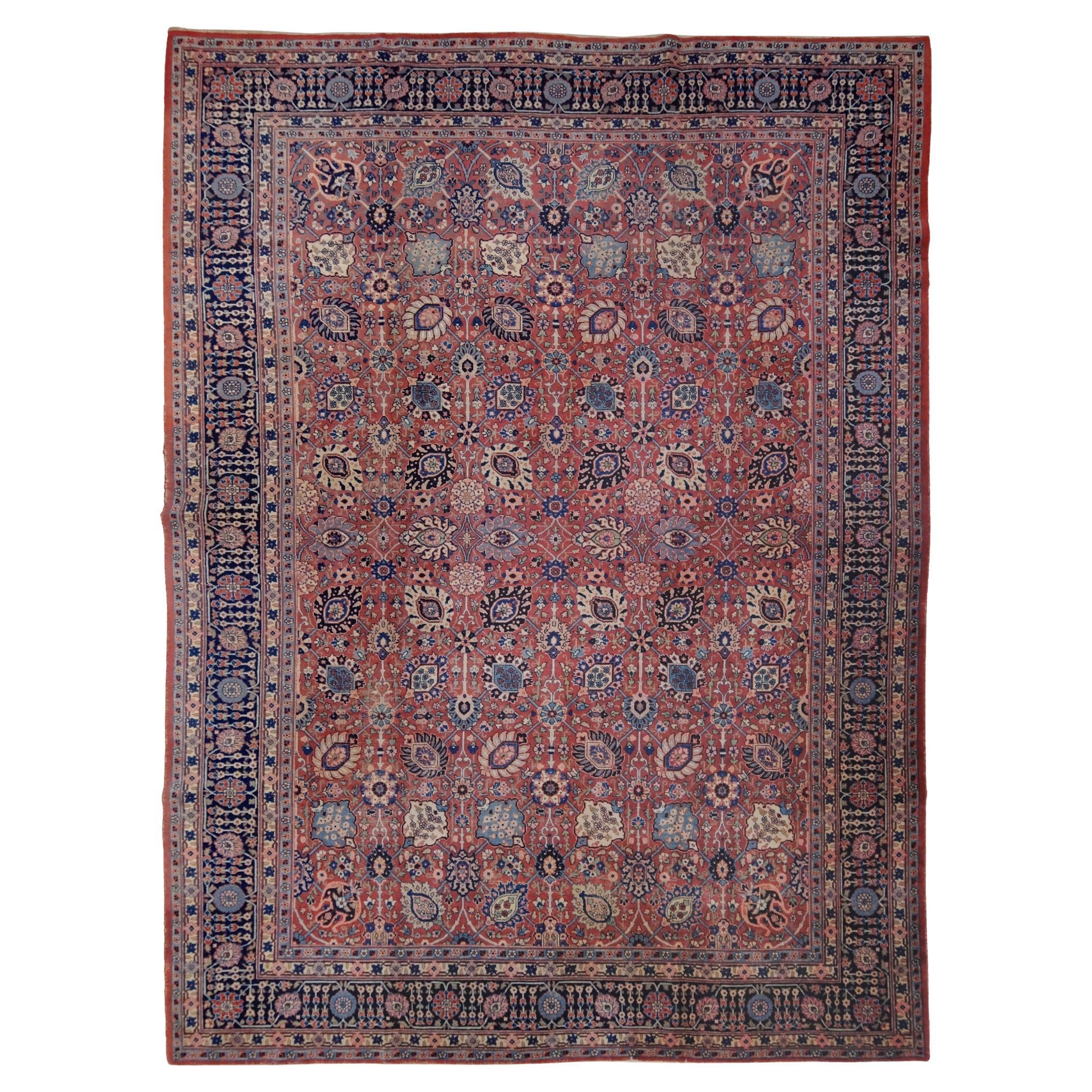 Vintage Tabriz Carpet - Early 20th Century Tabriz Carpet
