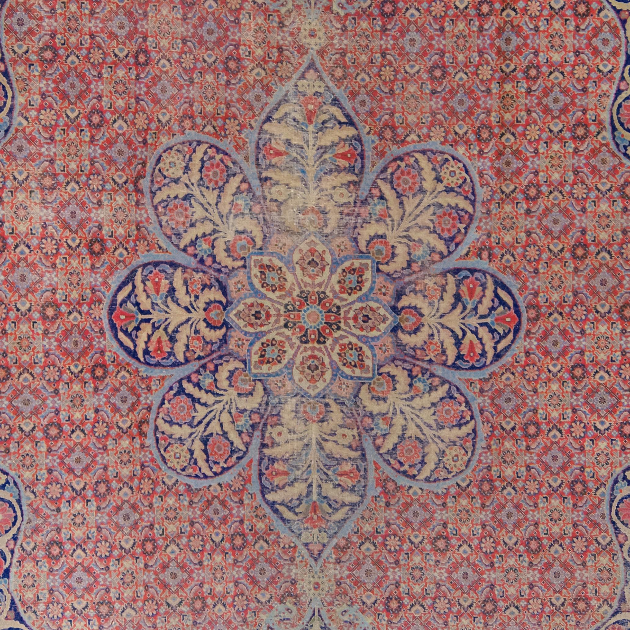Persian Vintage Tabriz Carpet - Large Tabriz Carpet For Sale