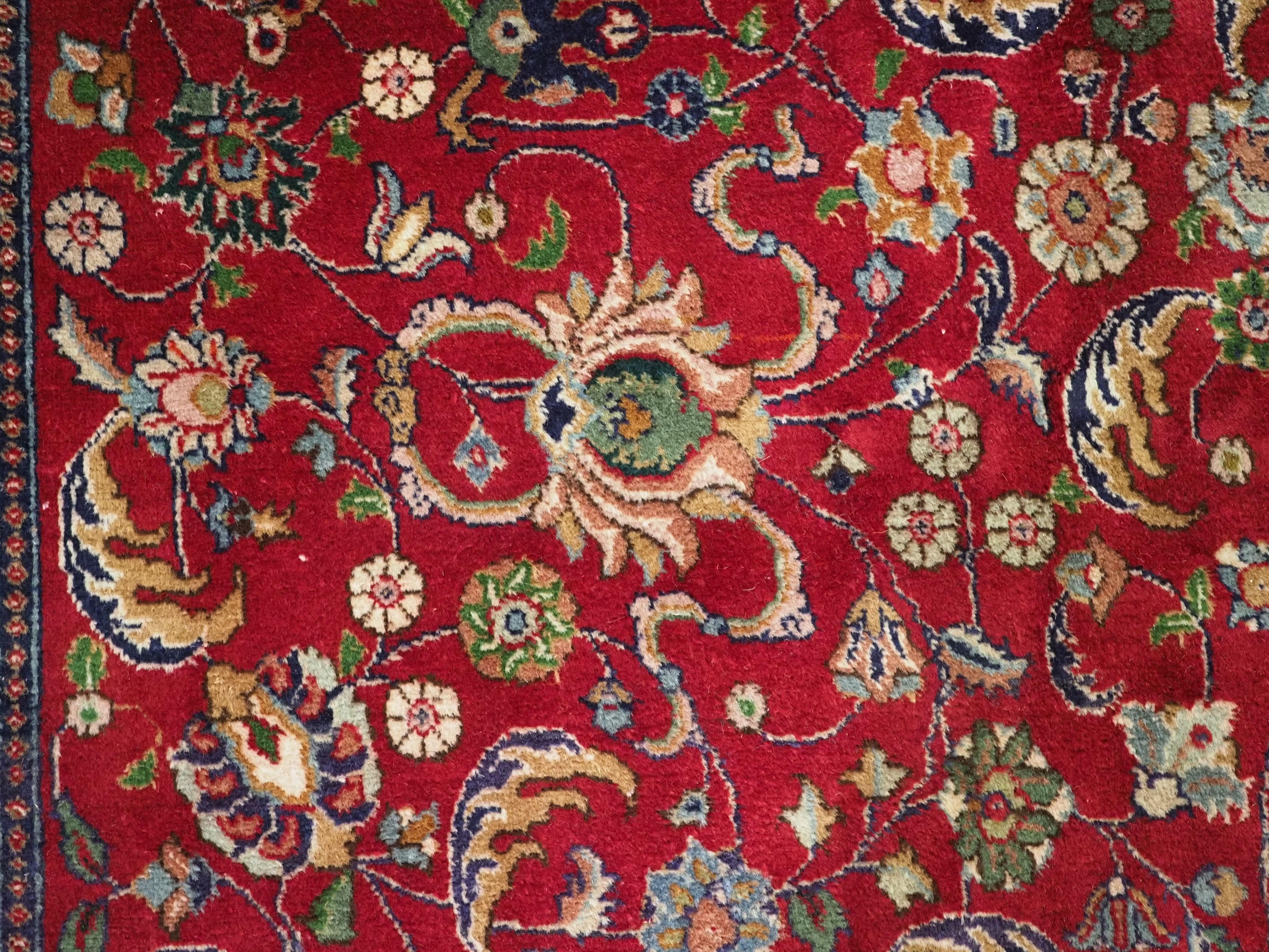 Vintage Tabriz carpet of traditional all over design in large room size. For Sale 6