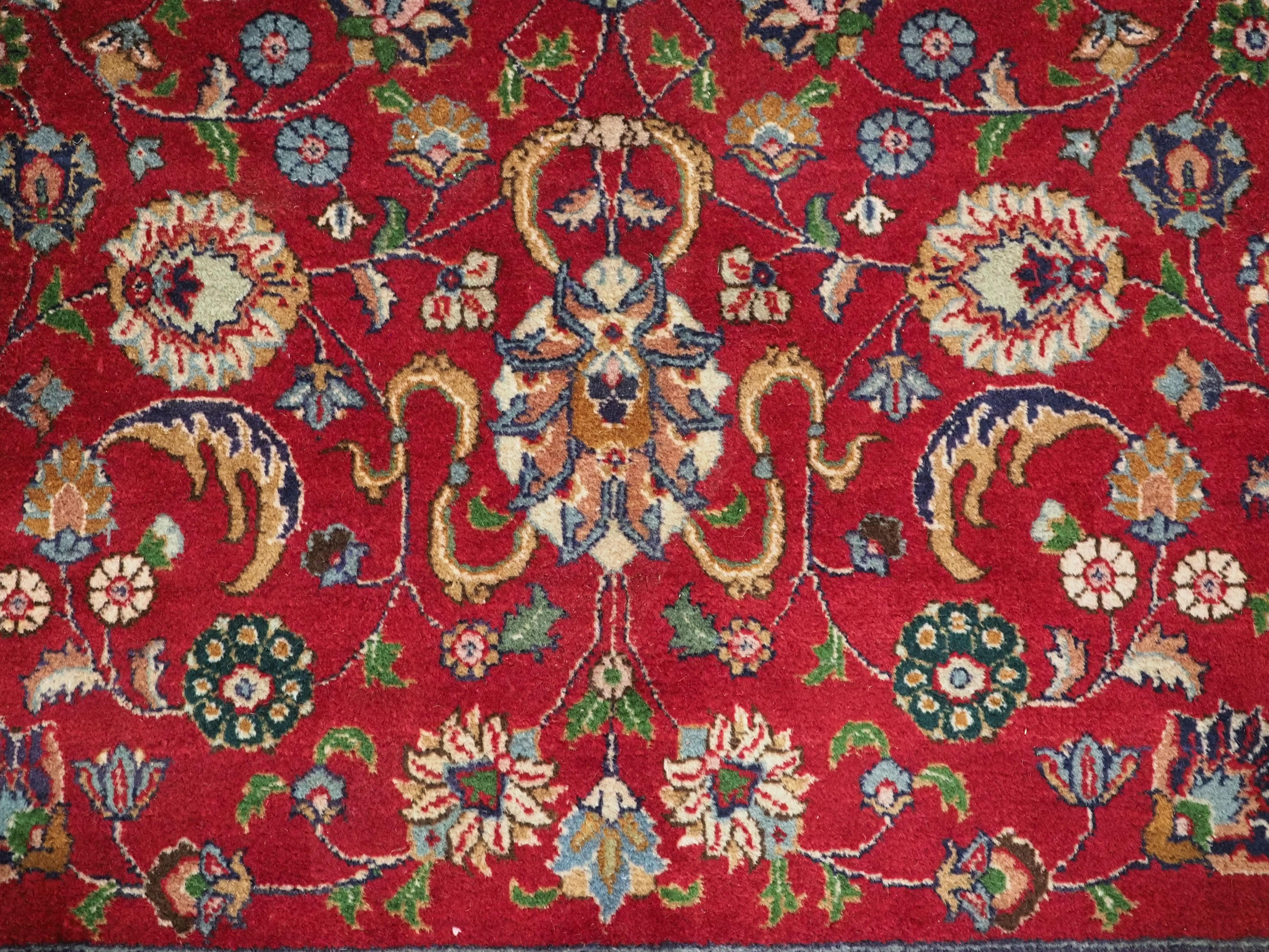 Vintage Tabriz carpet of traditional all over design in large room size. For Sale 7