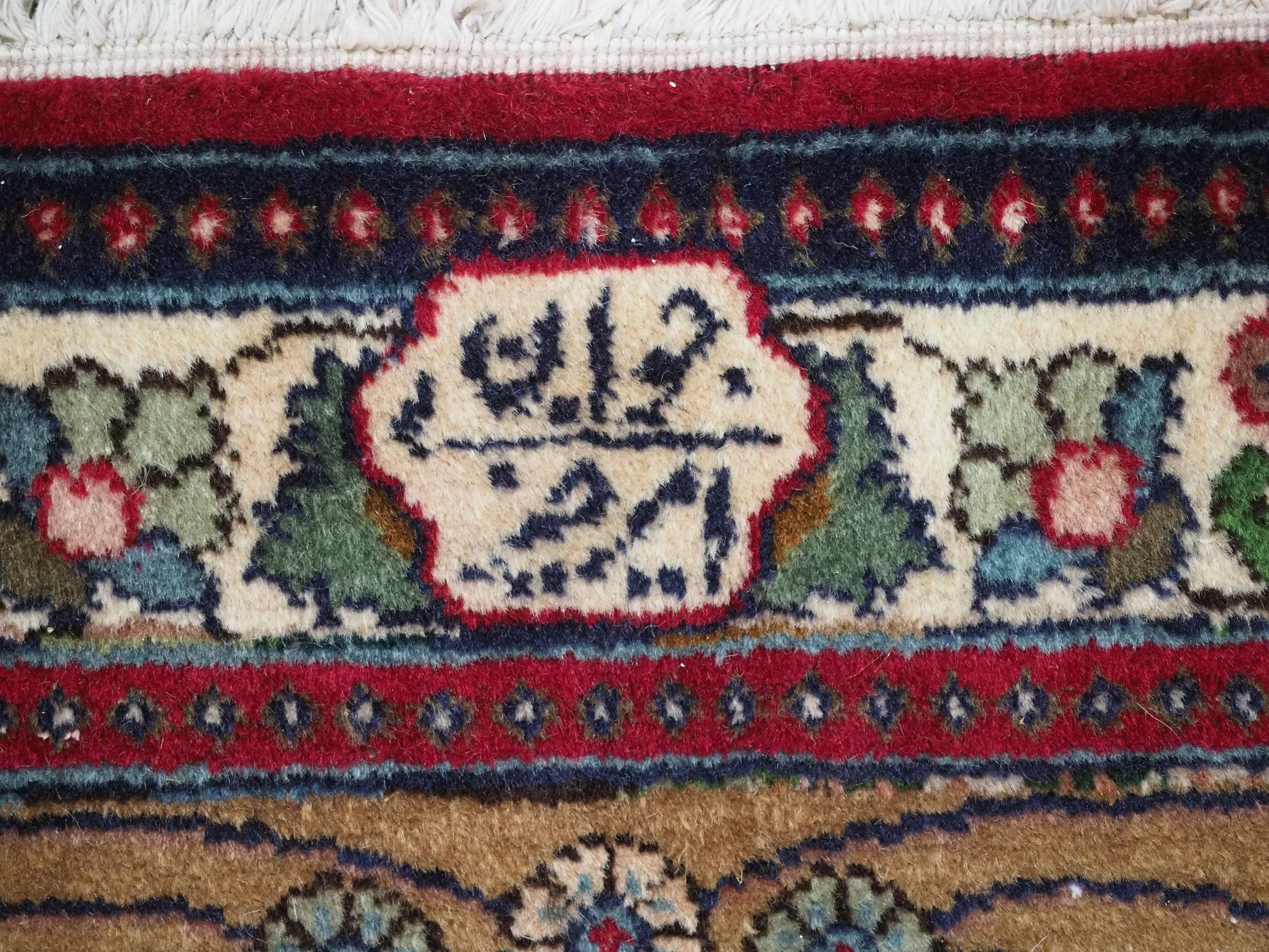 Vintage Tabriz carpet of traditional all over design in large room size. For Sale 2
