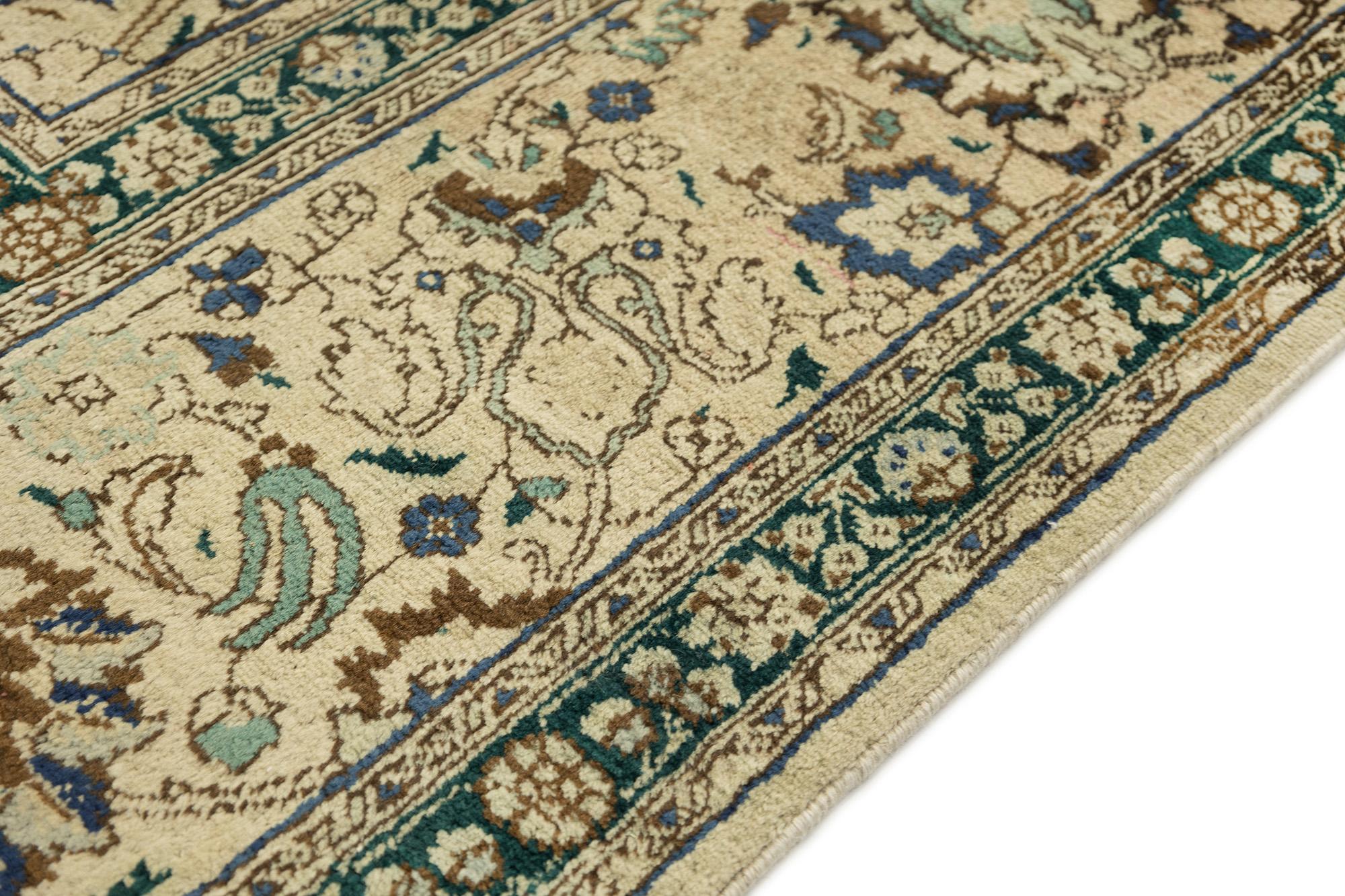 Lana Vintage Tabriz (avorio, azzurro, verde, marrone, 12'10