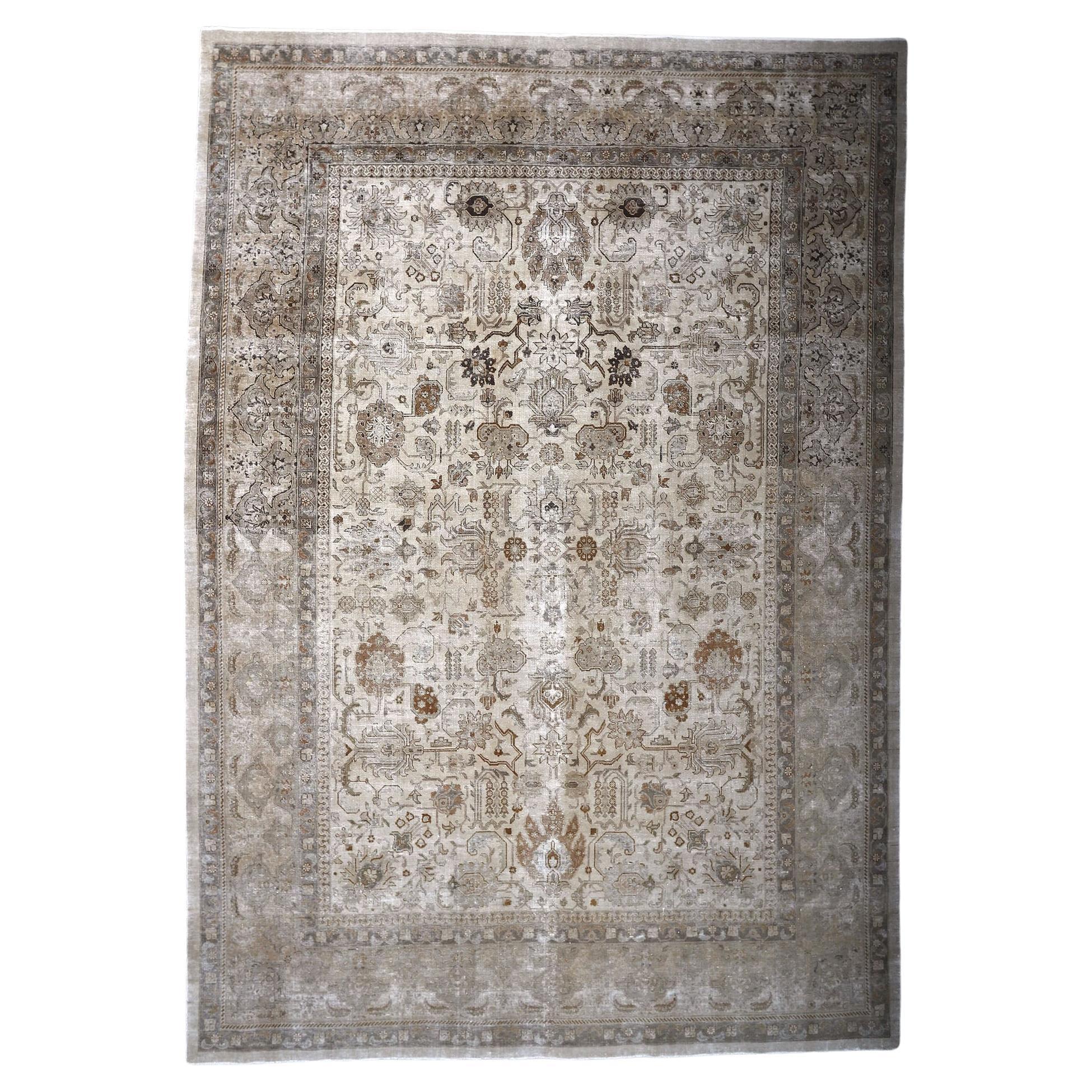 Vintage Tabriz Perserteppich im Angebot