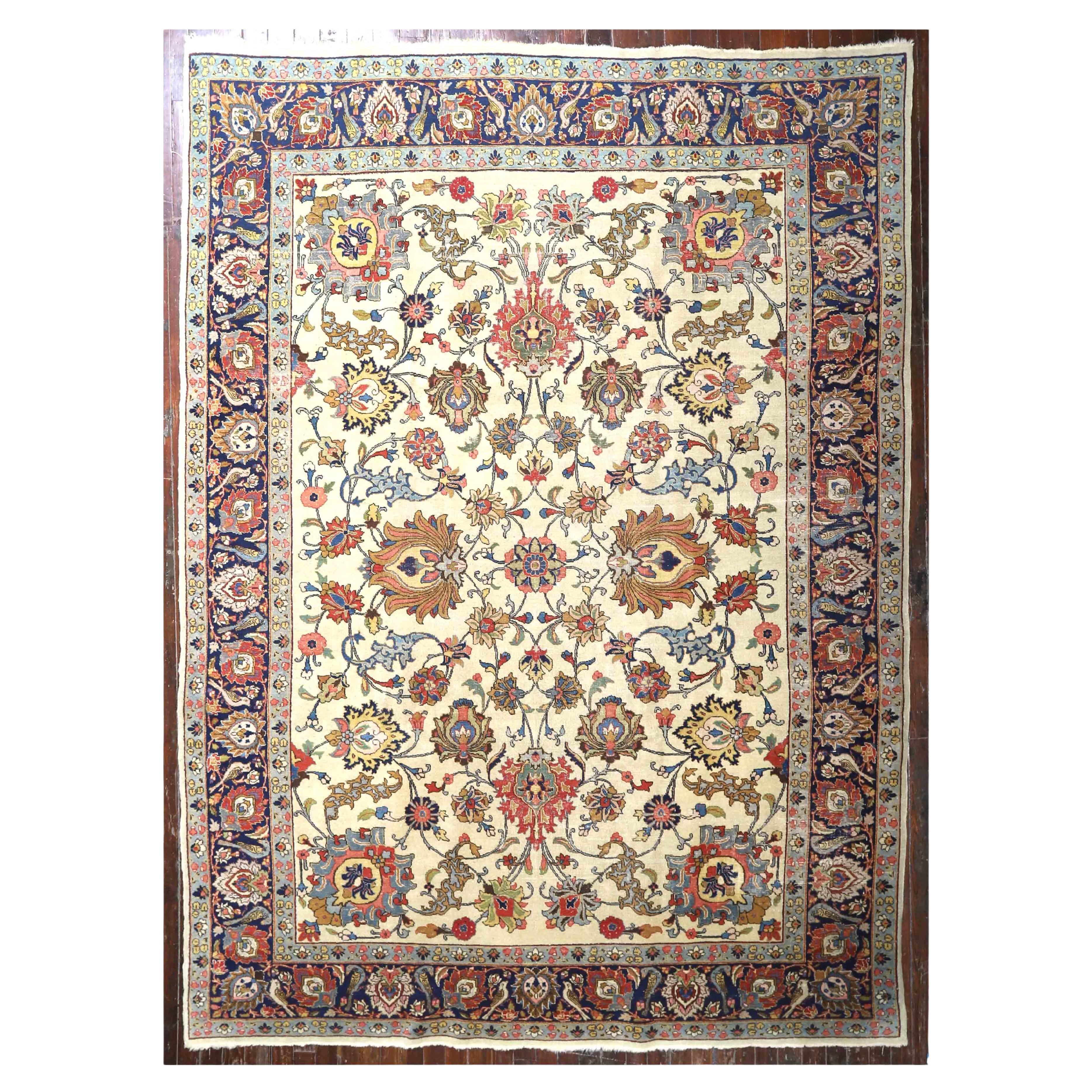 Vintage Tabriz Persian Rug