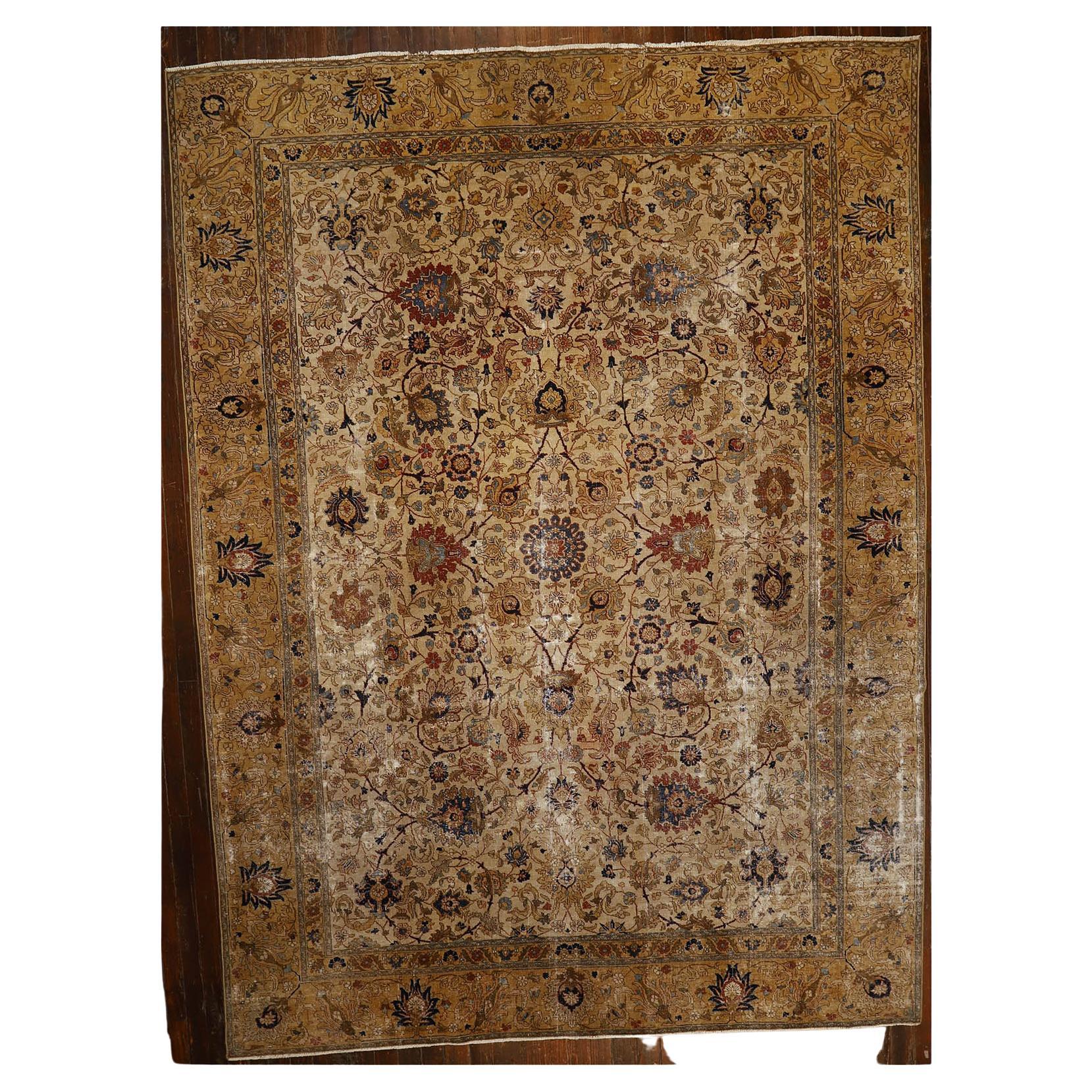Vintage Tabriz Perserteppich im Angebot
