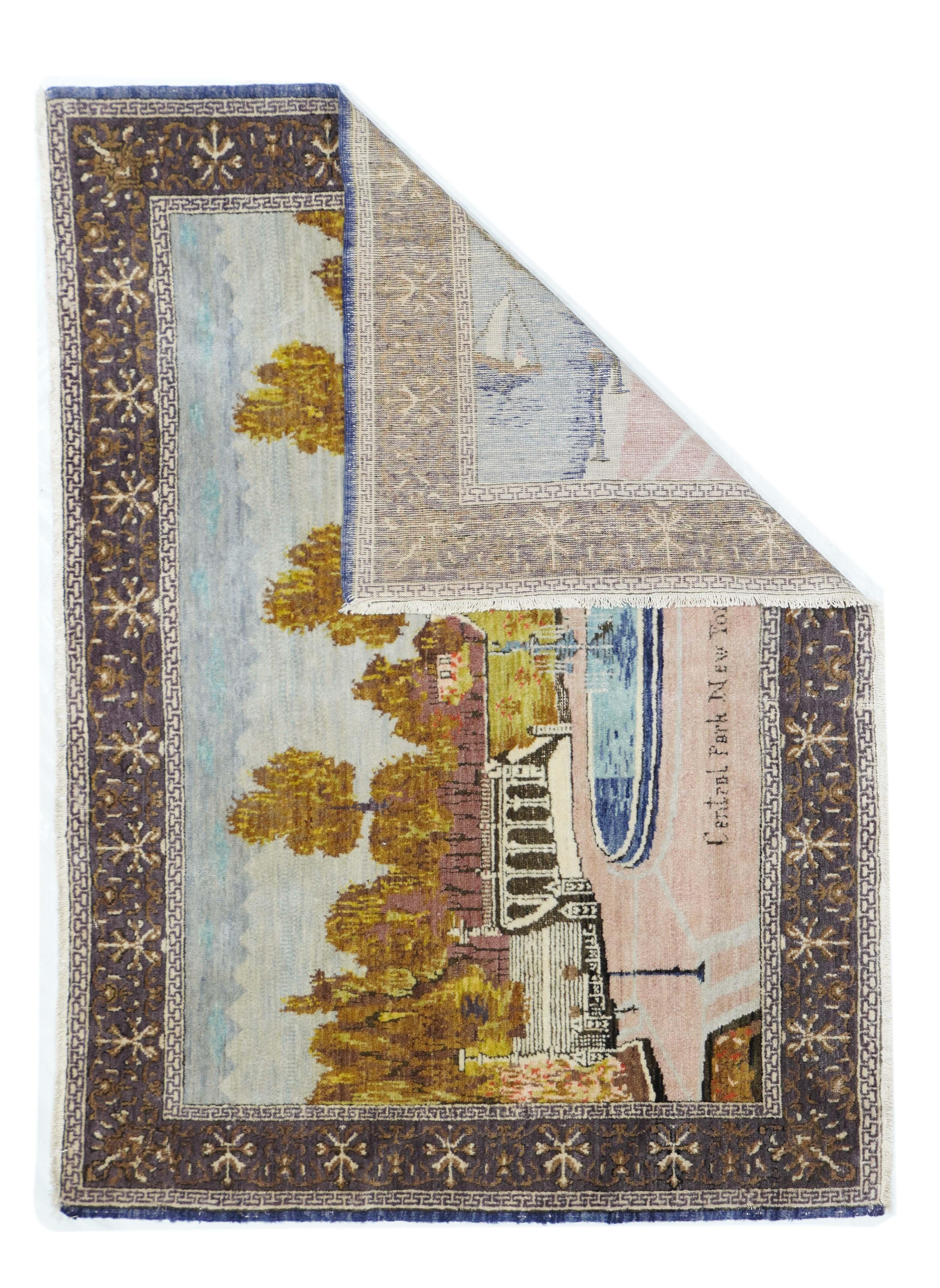 Vintage Tabriz rug 3'3'' x 4'7''.