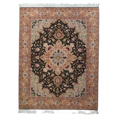 Extremely Fine Persian Tabriz Wool & Silk Rug 5'0" x 6'0"