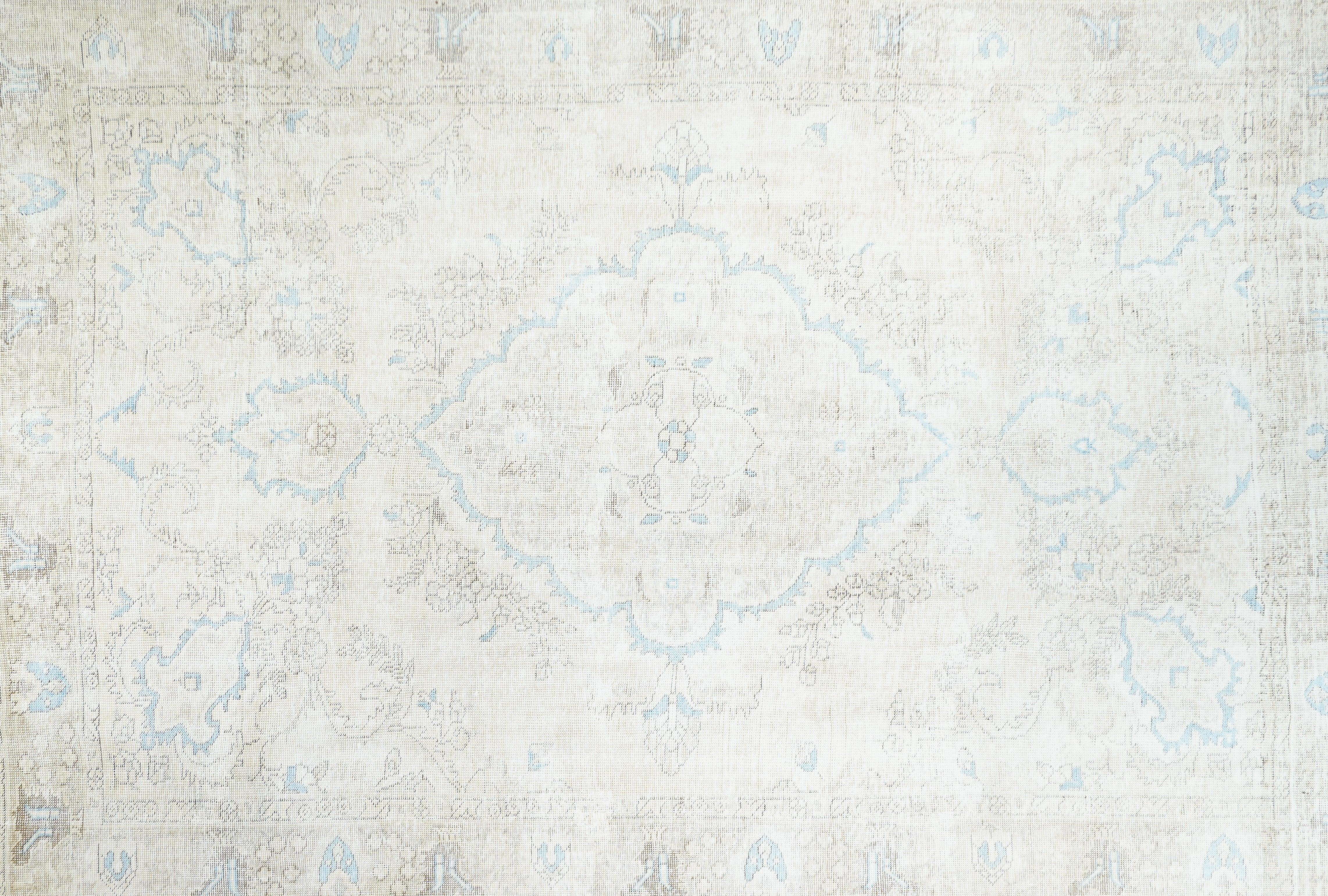 Persiano Tappeto Vintage Tabriz 6'6'' x 9'1'' in vendita
