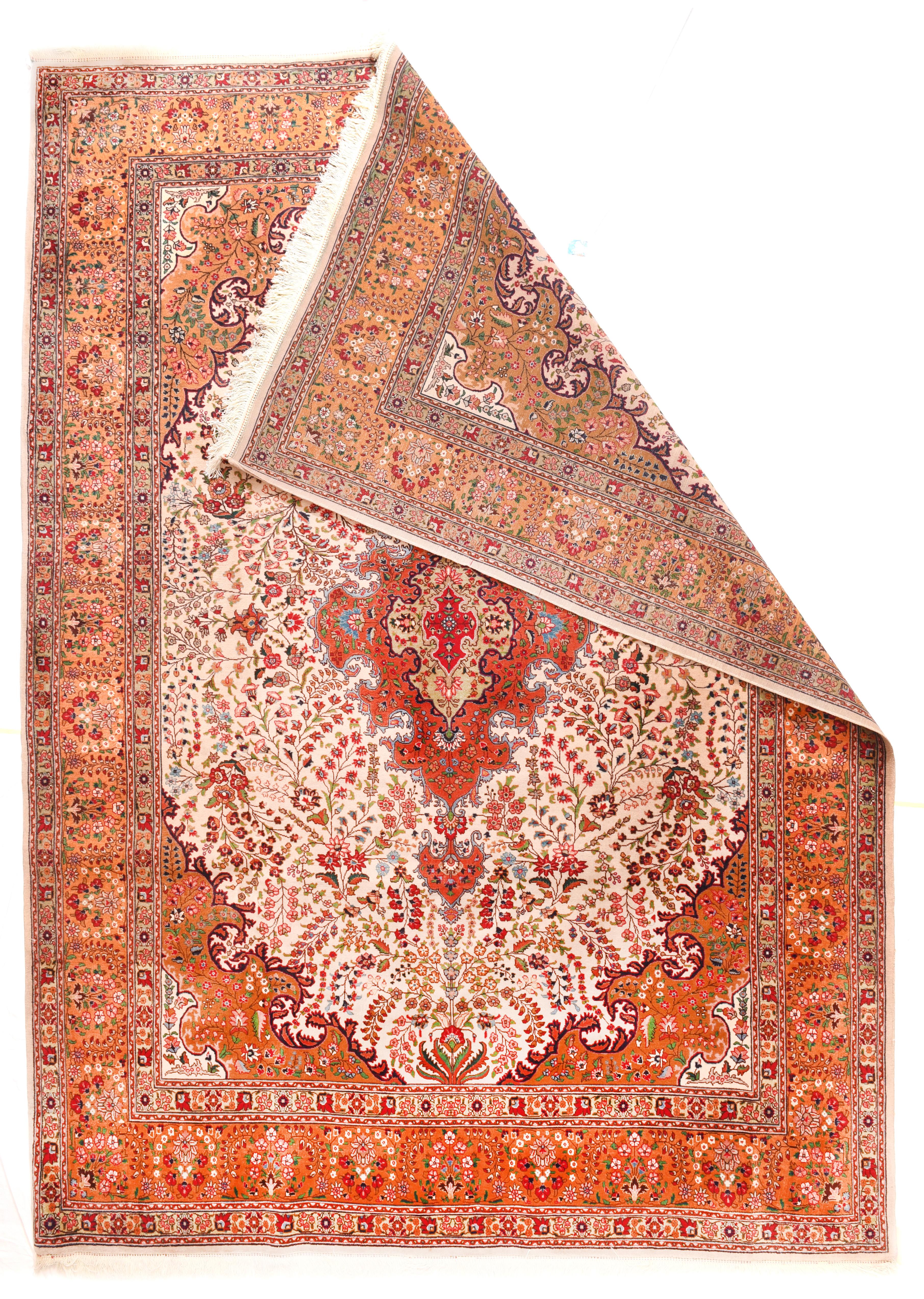 Tappeto persiano Tabriz vintage 7'2'' x 10'1''.