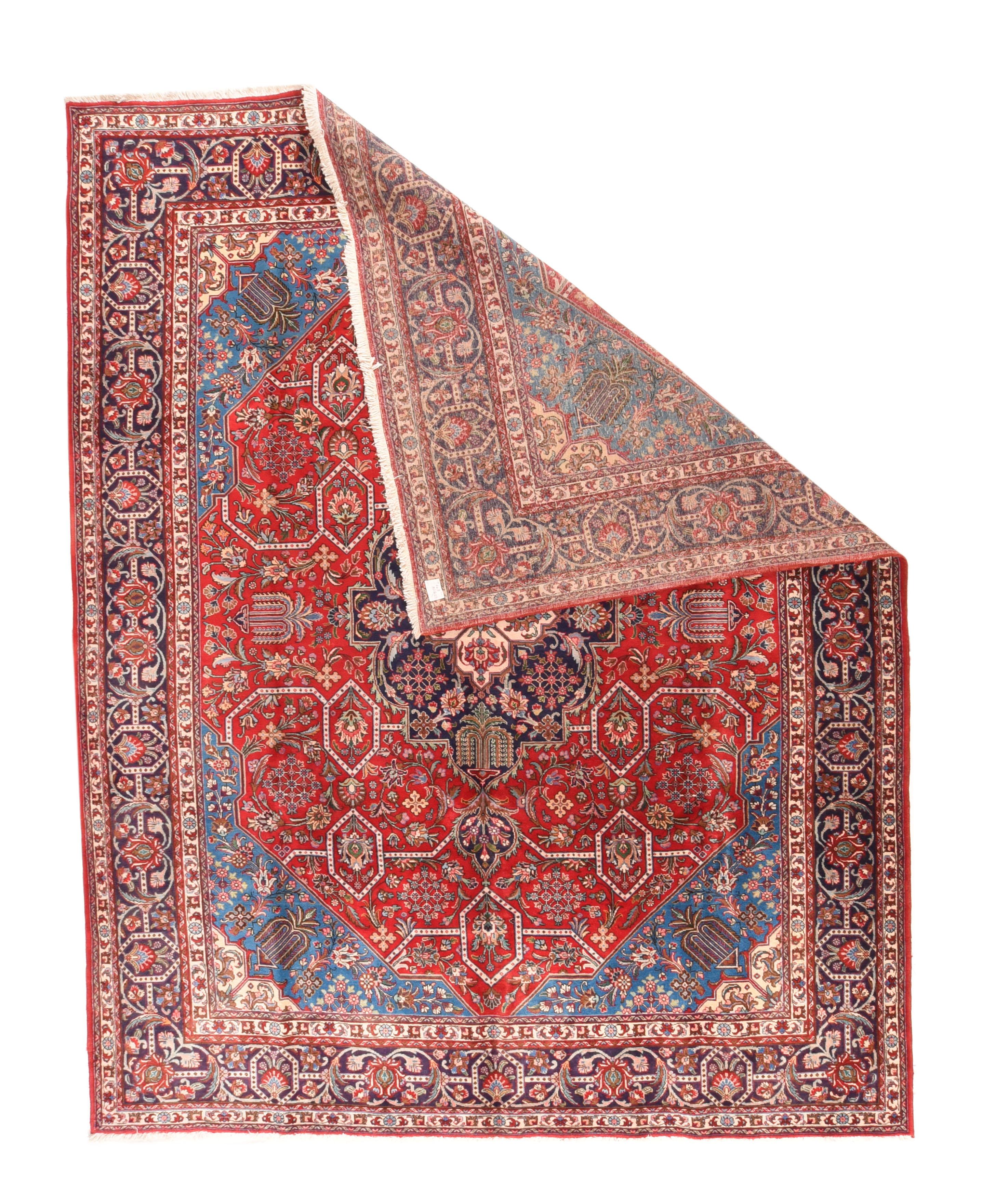 Vintage Tabriz rug 9'9'' x 12'7''.