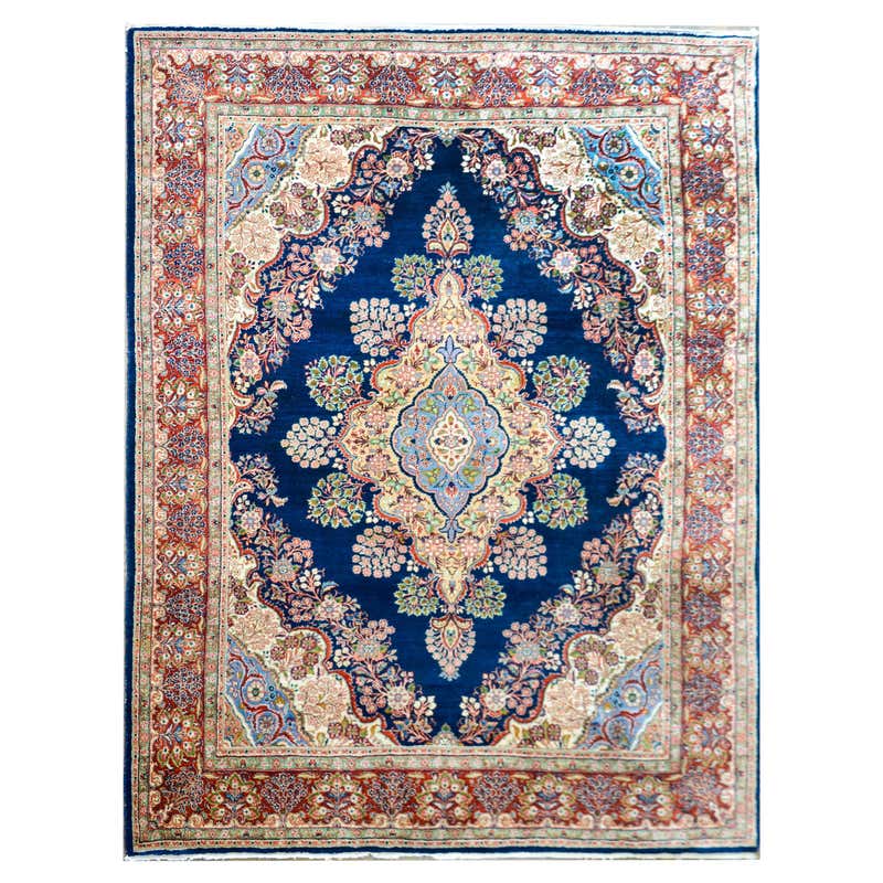 Vintage Indian Tabriz Rug For Sale at 1stDibs