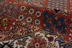 Vintage Tabriz Rug Lattice Garden Motif
