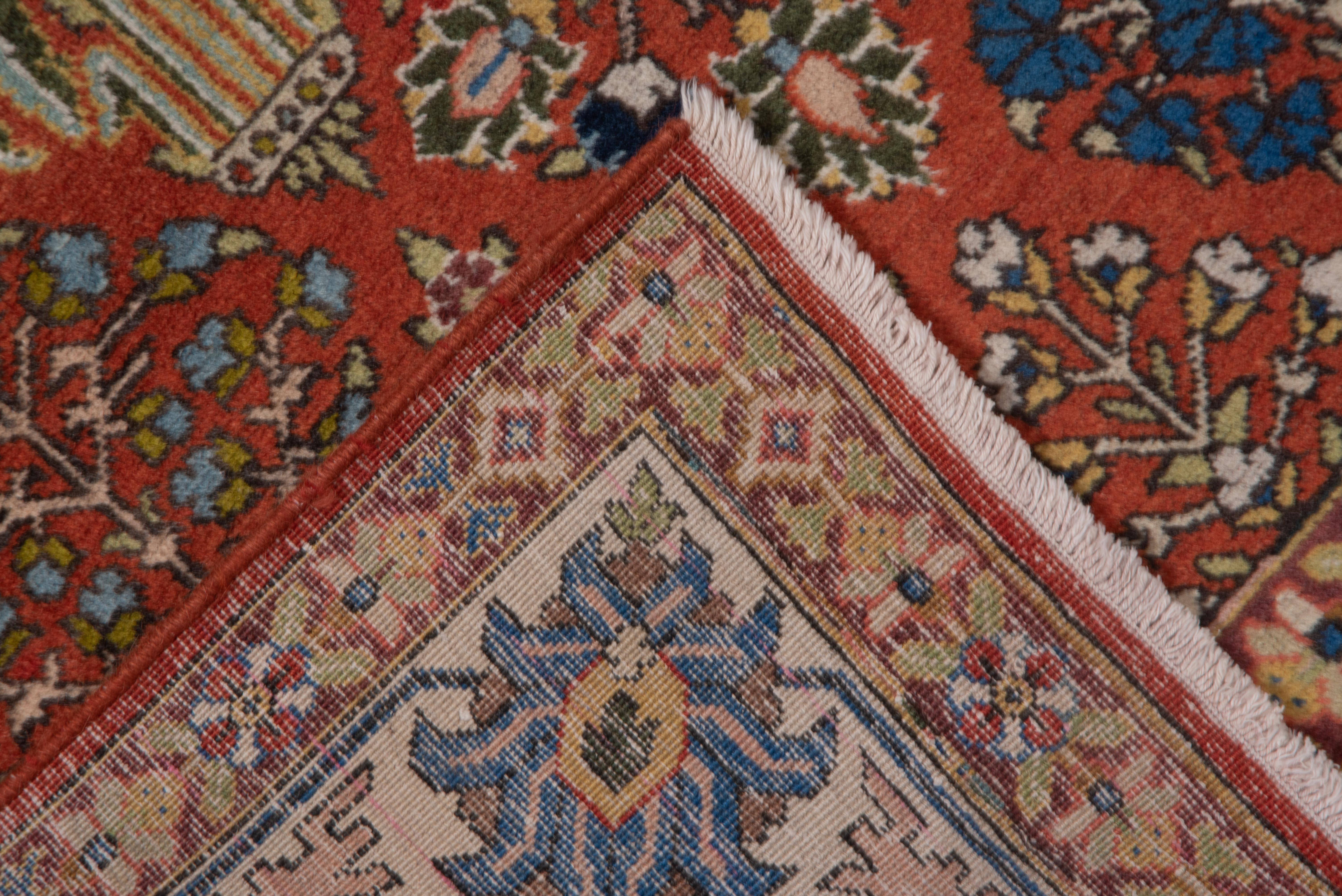Vintage Tabriz Rug Lattice Garden Motif In Good Condition For Sale In New York, NY