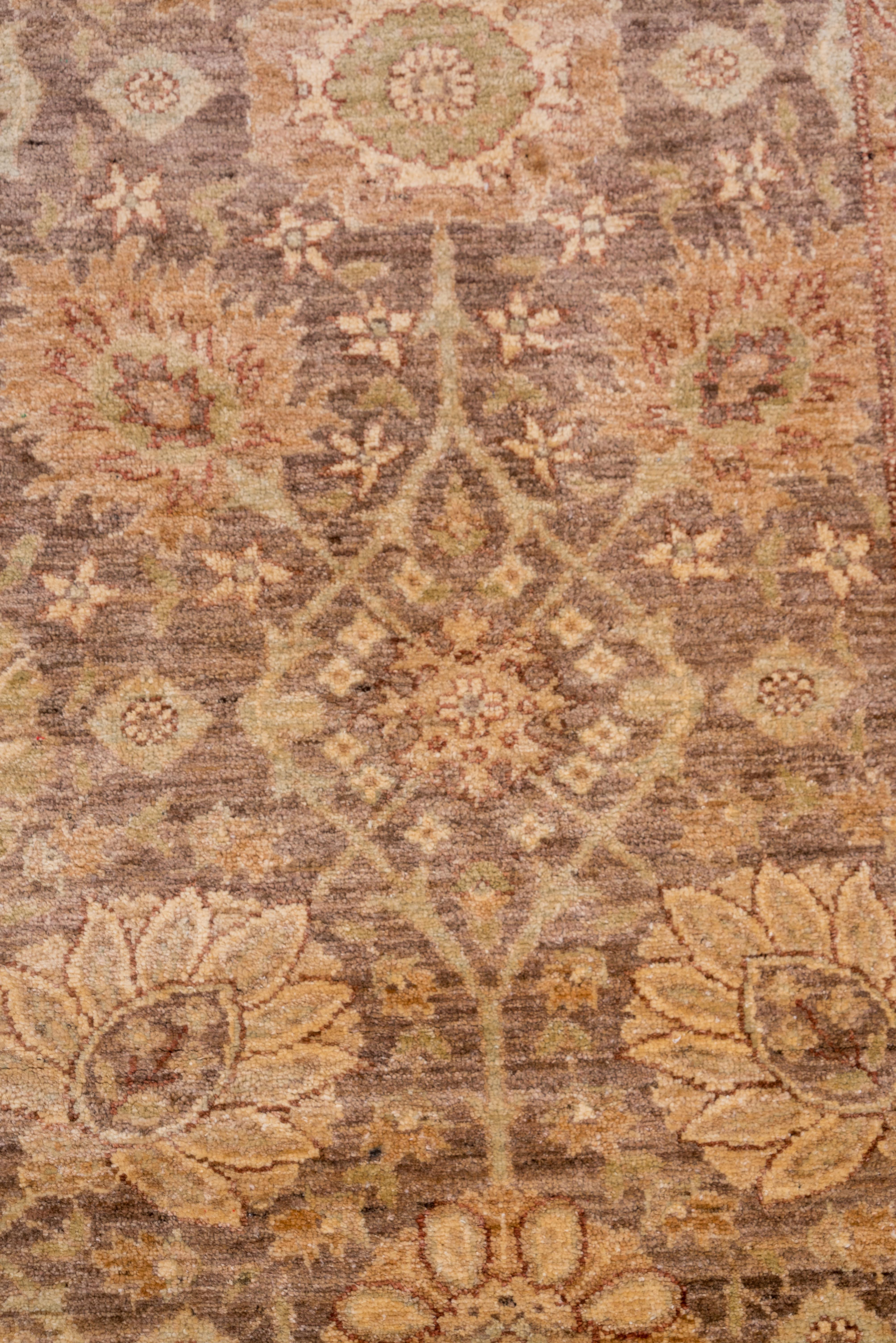 Vintage Tabriz Teppich Persisch Allover Herati Muster in Erdtönen (Wolle) im Angebot