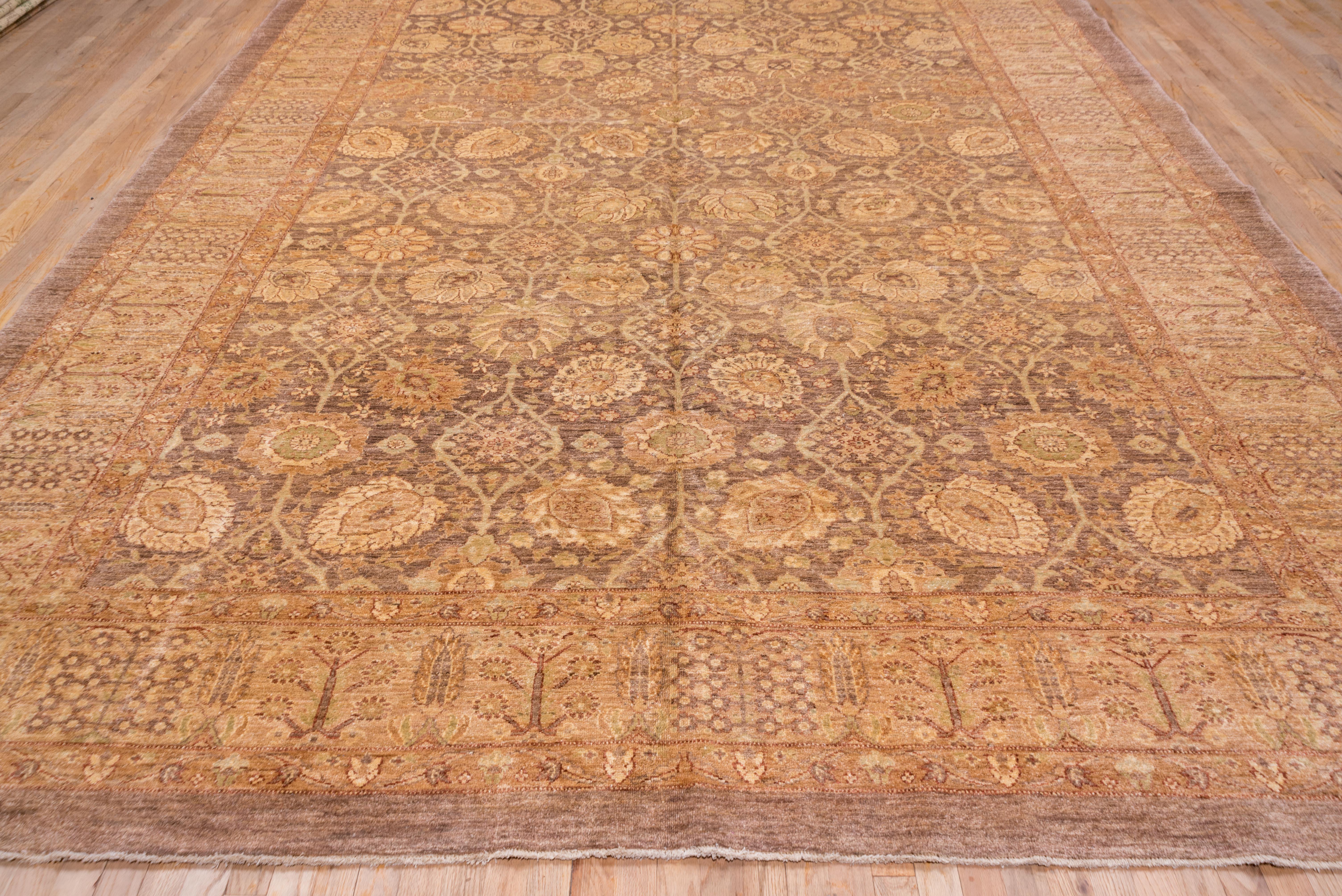 Vintage Tabriz Teppich Persisch Allover Herati Muster in Erdtönen im Angebot 3