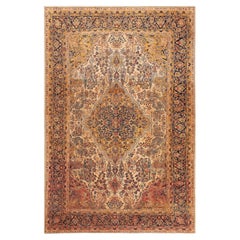 Nazmiyal Collection Vintage Tabriz Rug Showcasing Detailed Animal Motifs