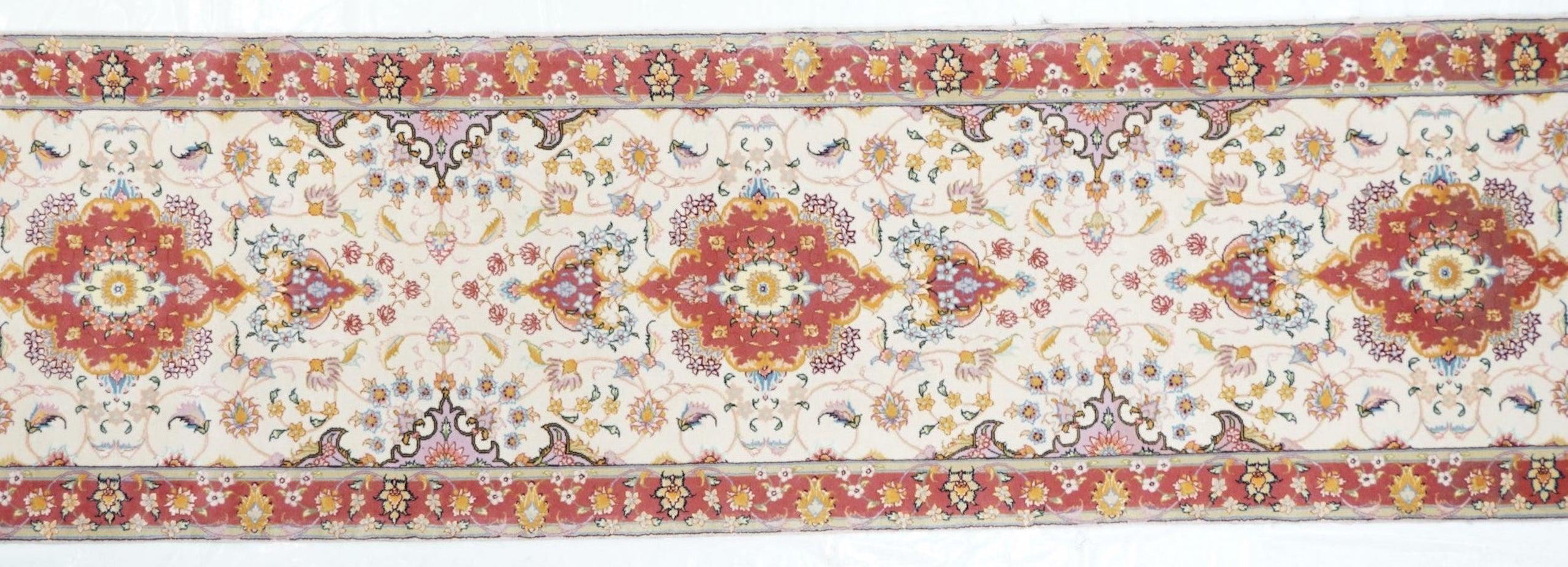 Persiano Runner Vintage Tabriz 2'5'' x 10'1'' in vendita