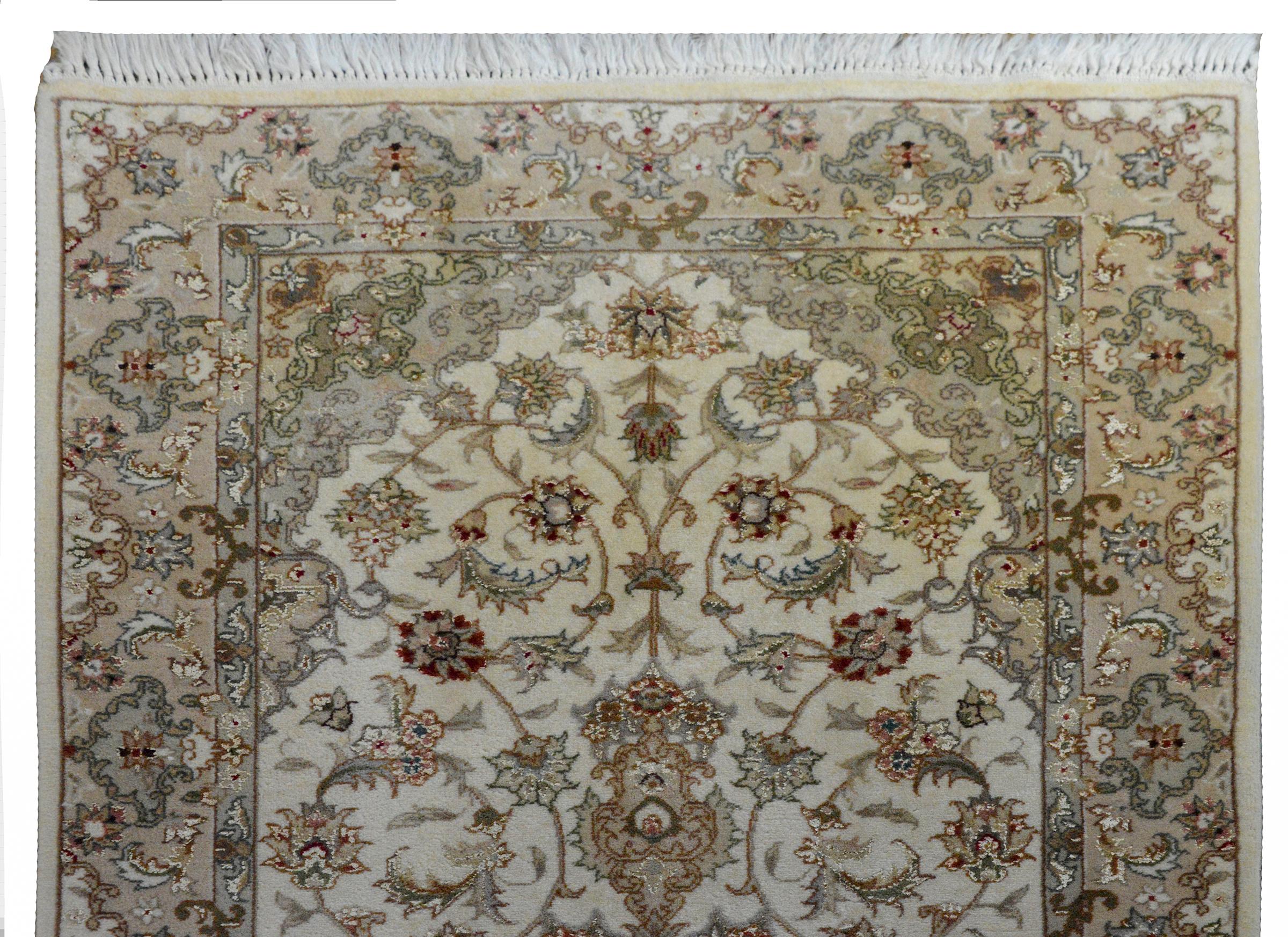 Late 20th Century Vintage Tabriz-Style Runner For Sale