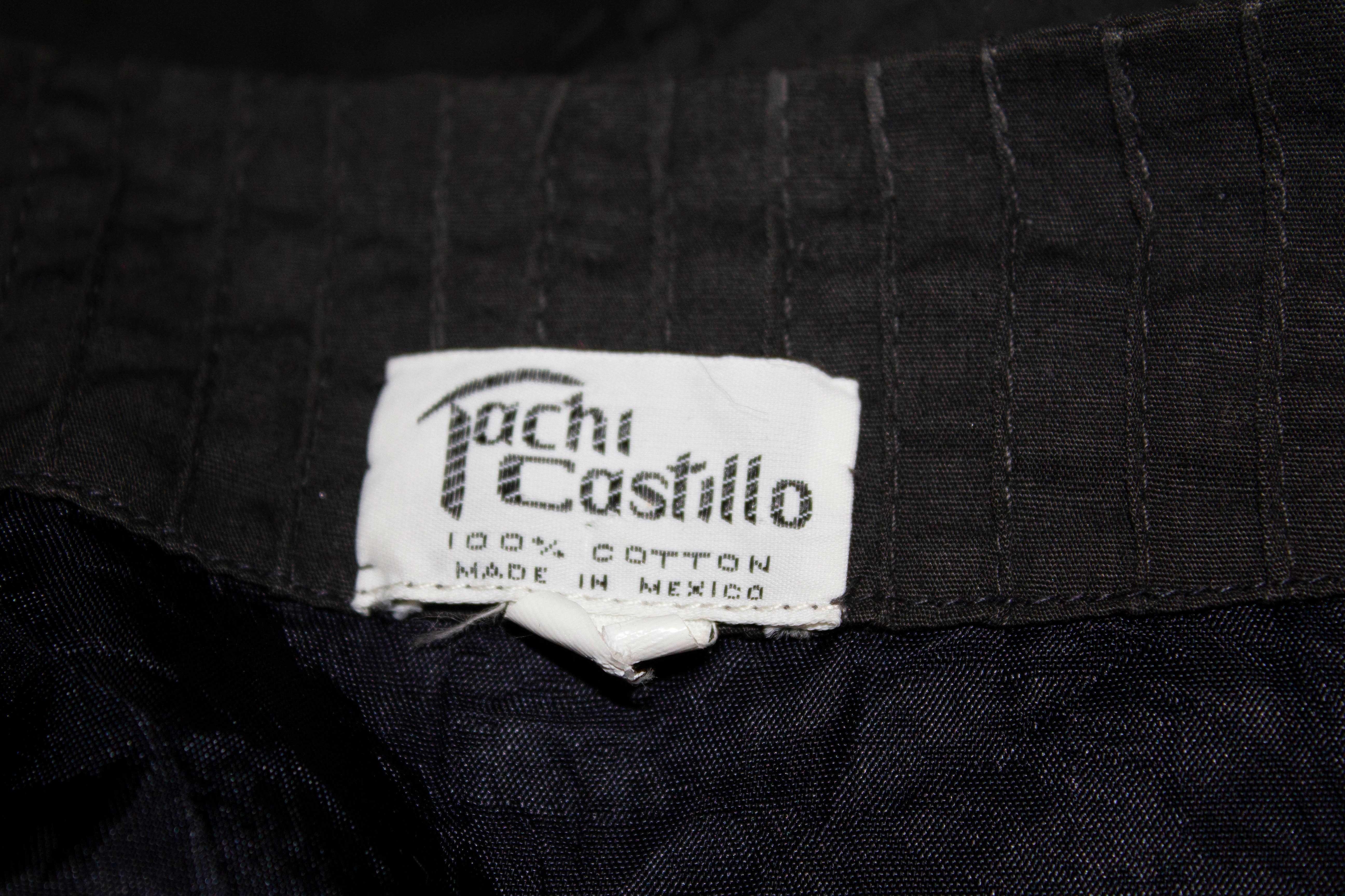 Black Vintage Tachi Castillo Mexico Multi Colour Ribbon Jacket For Sale