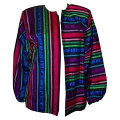 Mehrfarbige Vintage Tachi Castillo Mexiko-Jacke mit Schleife