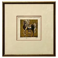 Vintage Tadashi Nakayana Woodblock c1970 Japan