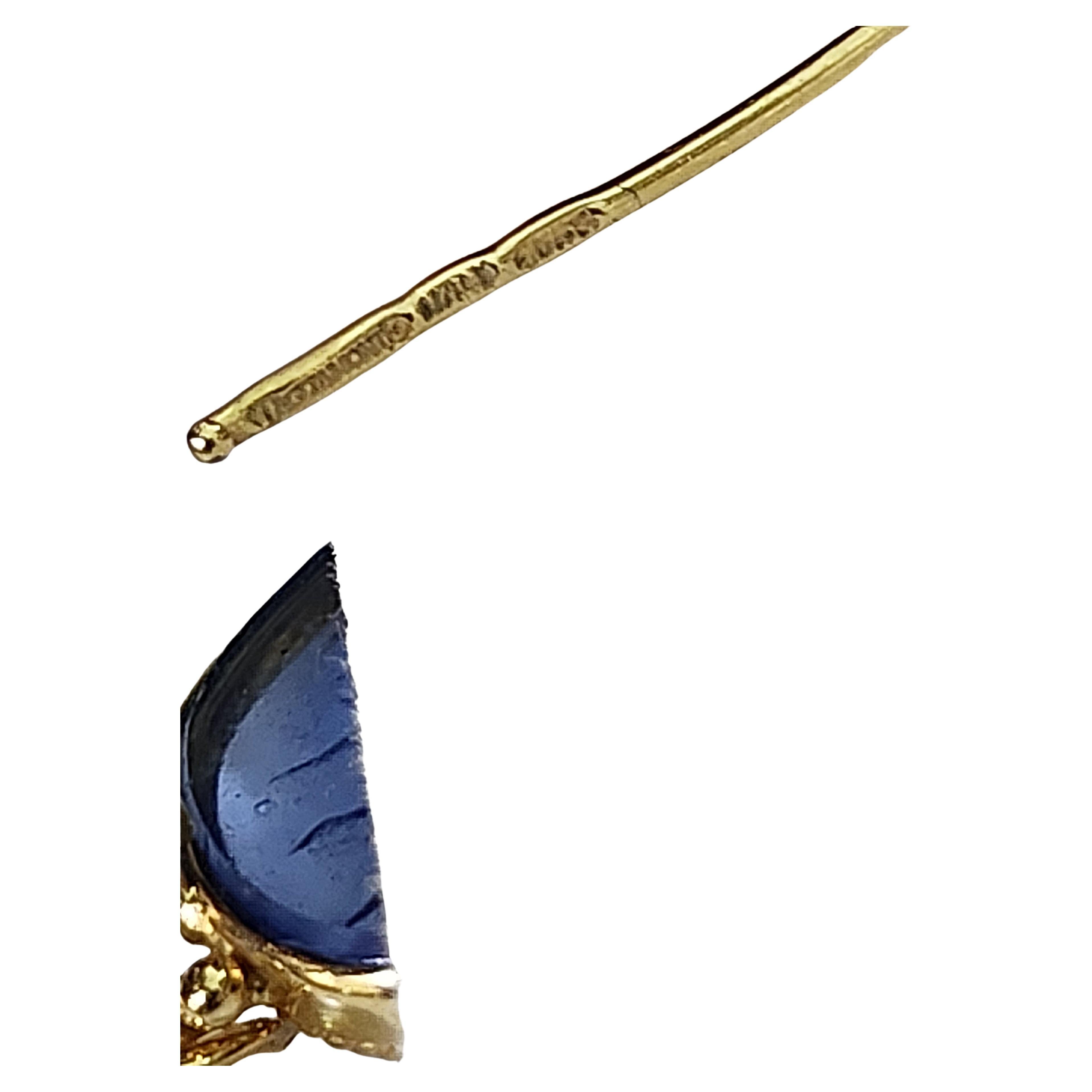 Vintage Italian Tagliamonte Gold Earring In Excellent Condition For Sale In Cairo, EG