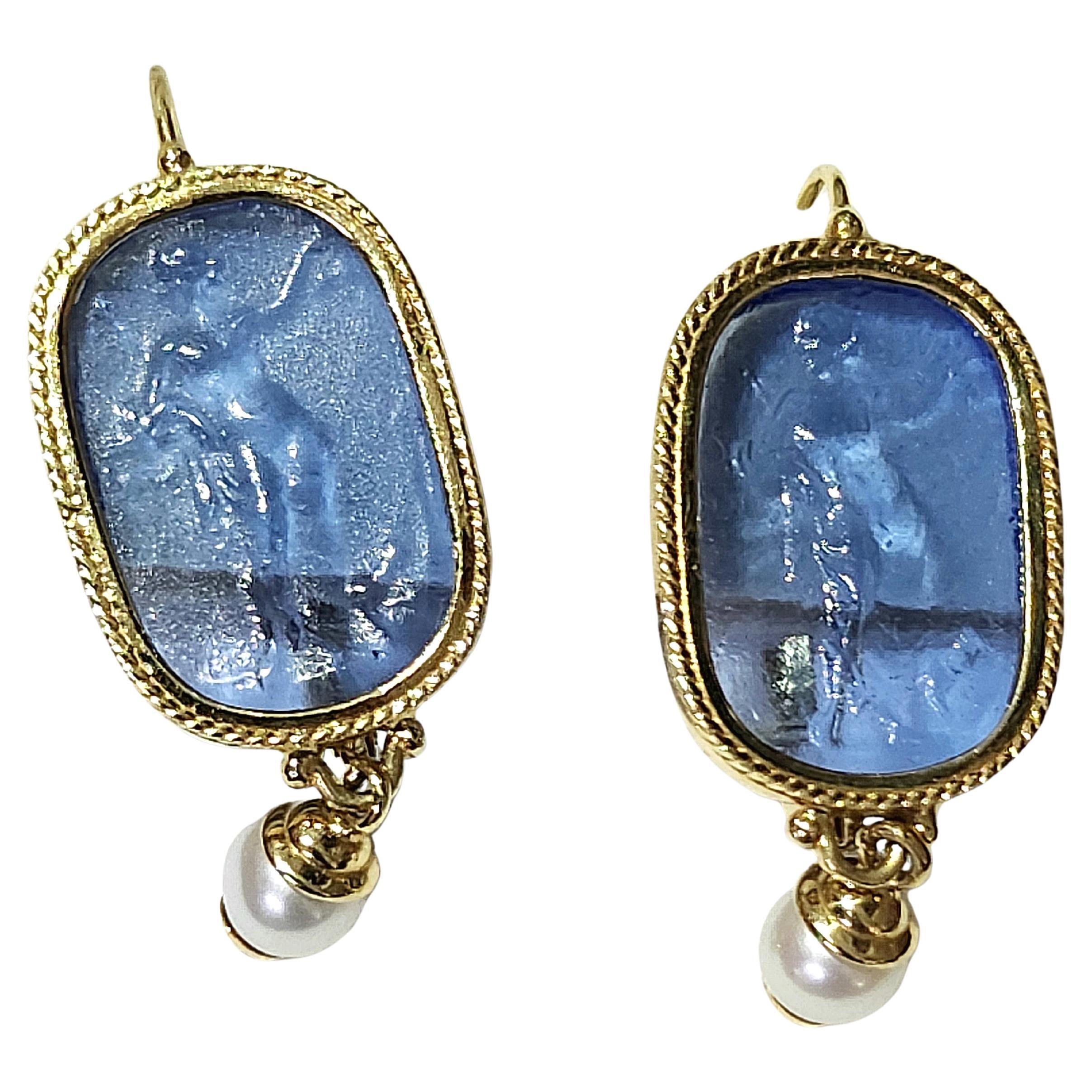 Vintage Italian Tagliamonte Gold Earring For Sale 1