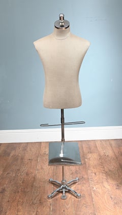 Vintage Tailors Dummy Mannequin Chrome Shop Salvage