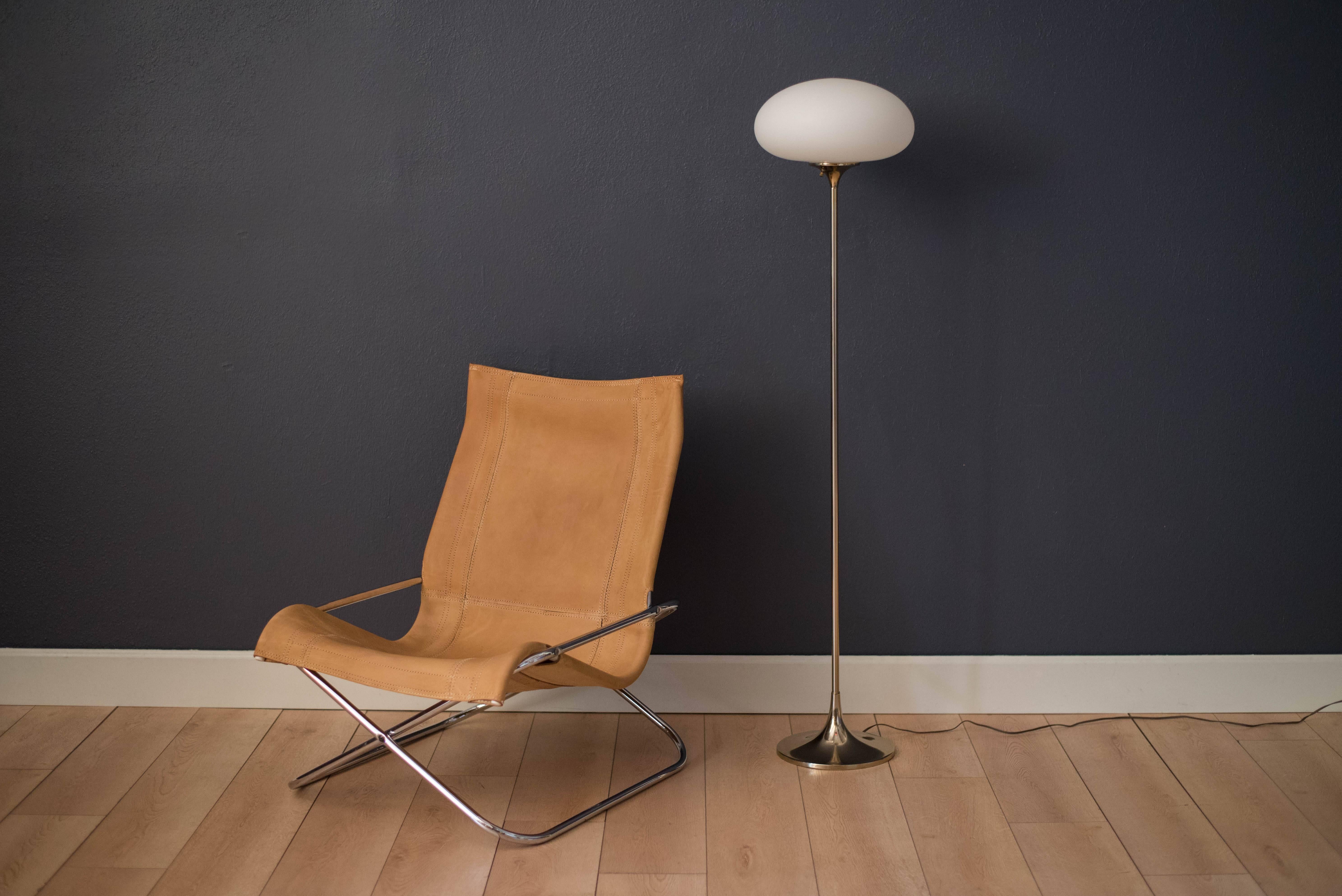 vintage leather sling chair