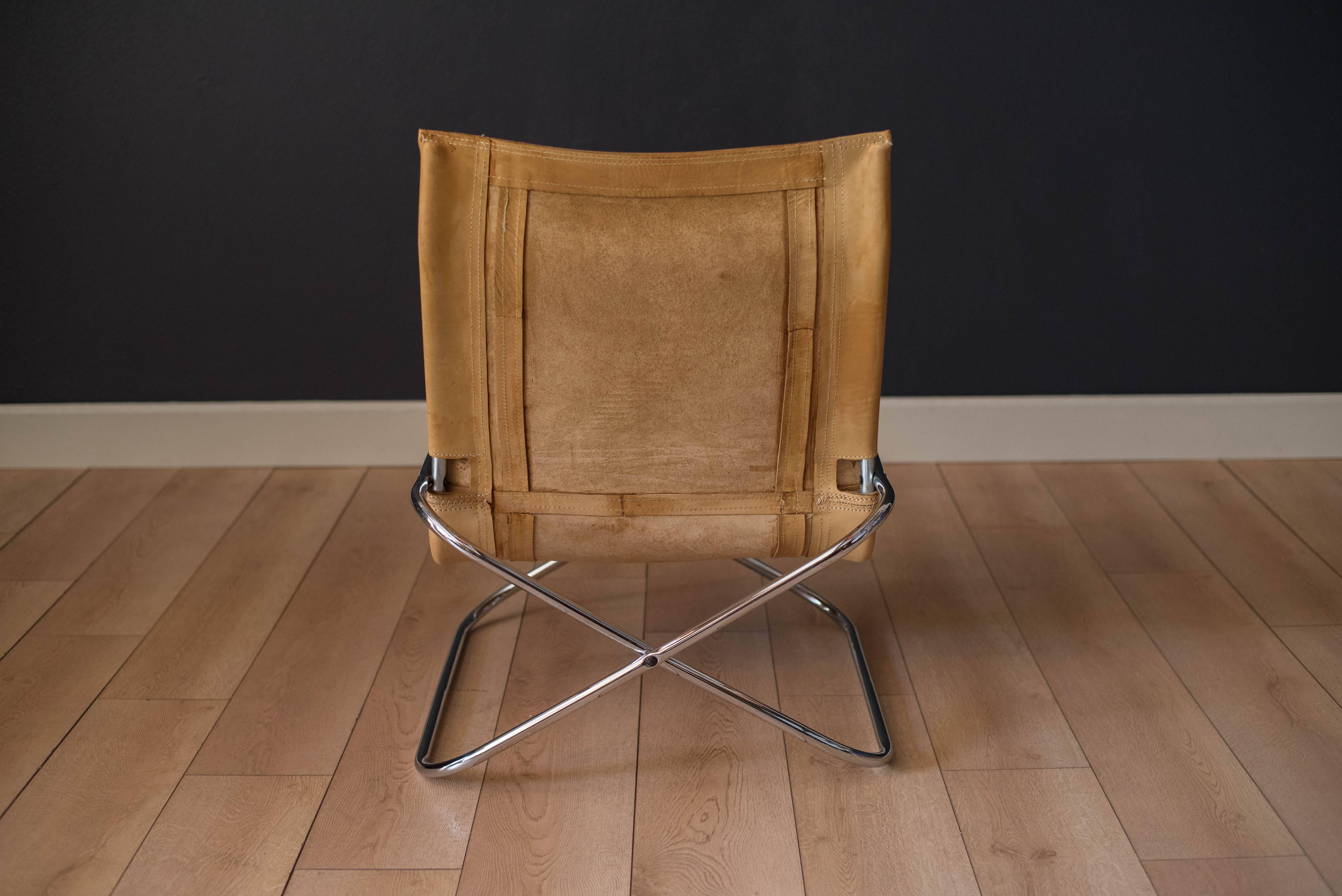 Japanese Vintage Takeshi Nii Leather Sling Chair